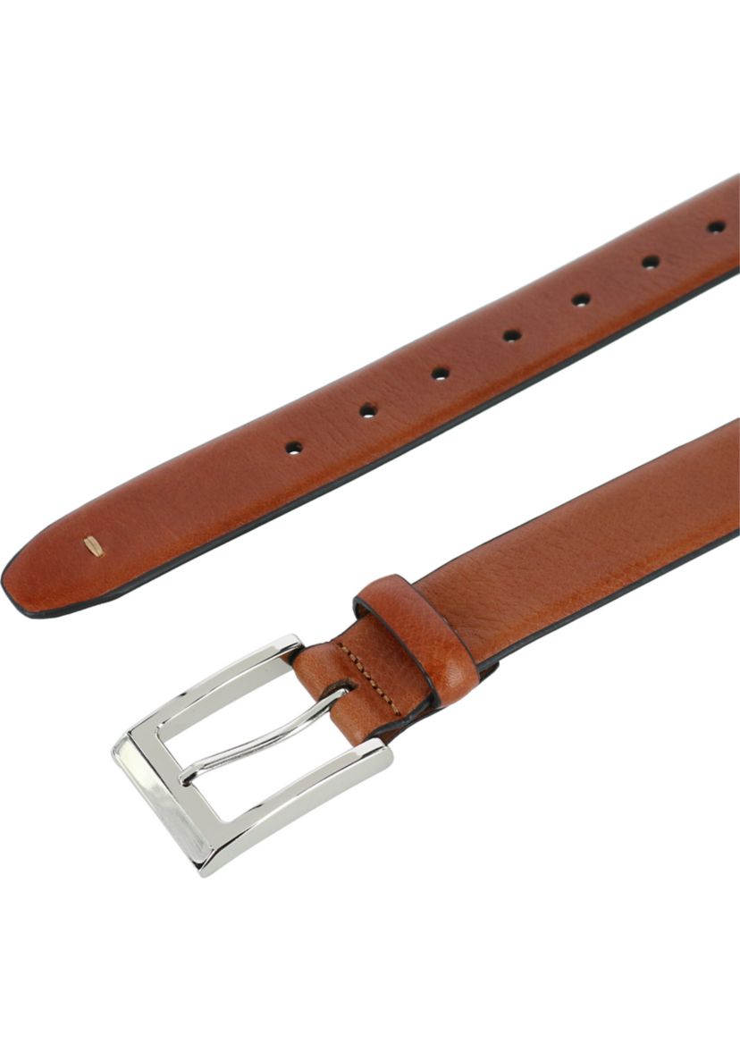 Mens Tan Pebble Grain Leather Belt