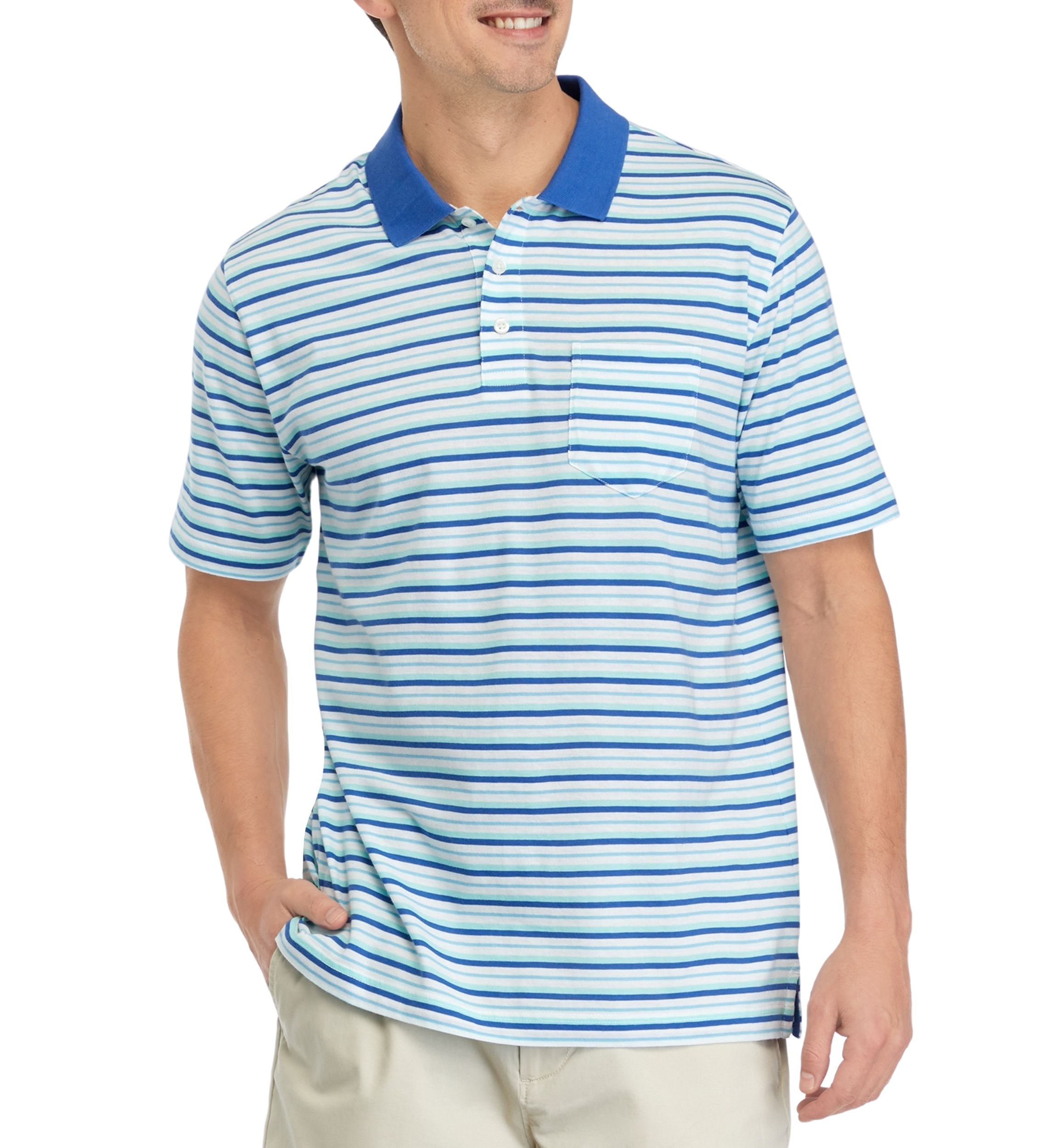 Striped Cotton Polo Shirt