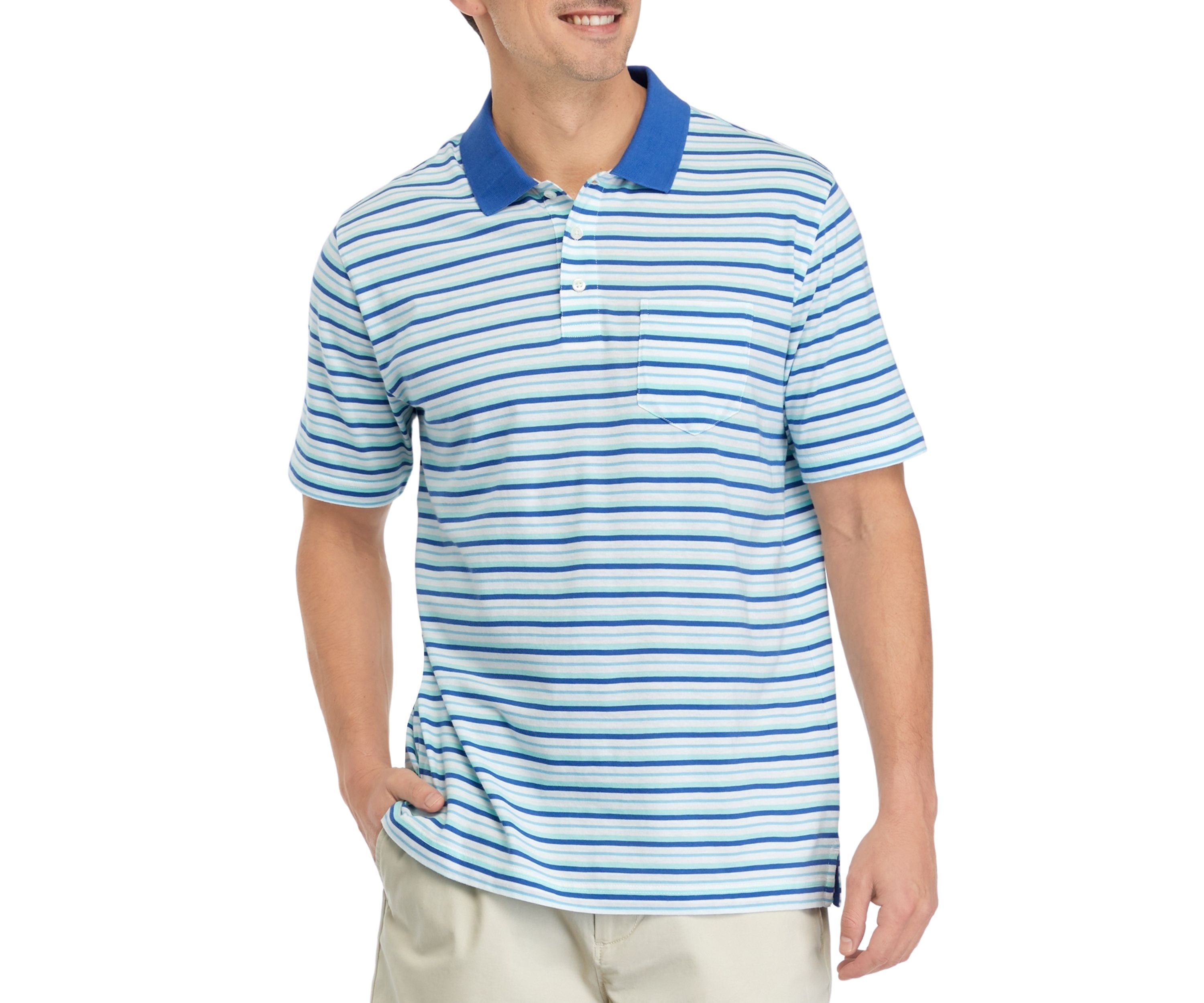 Striped Cotton Polo Shirt