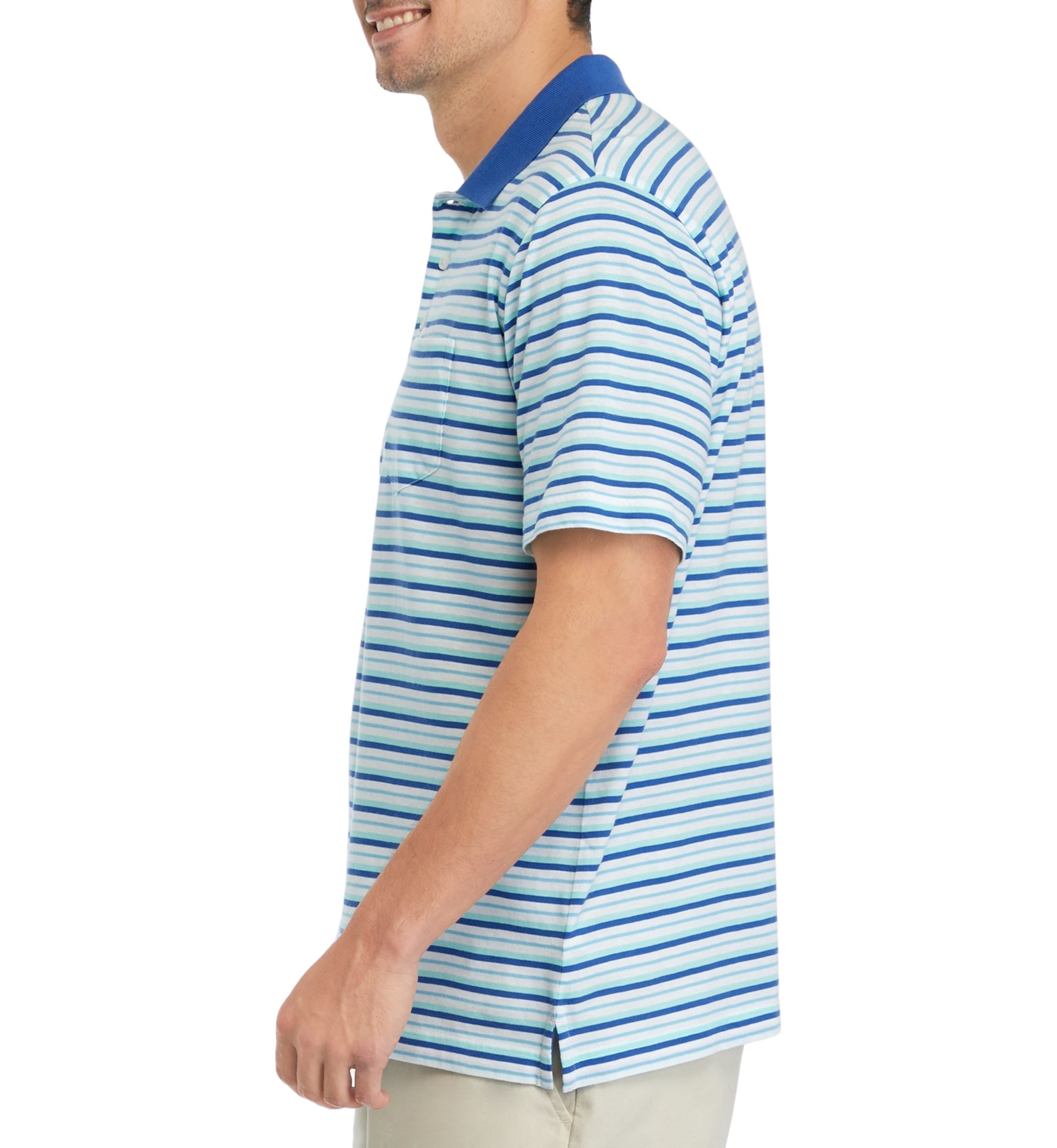 Striped Cotton Polo Shirt