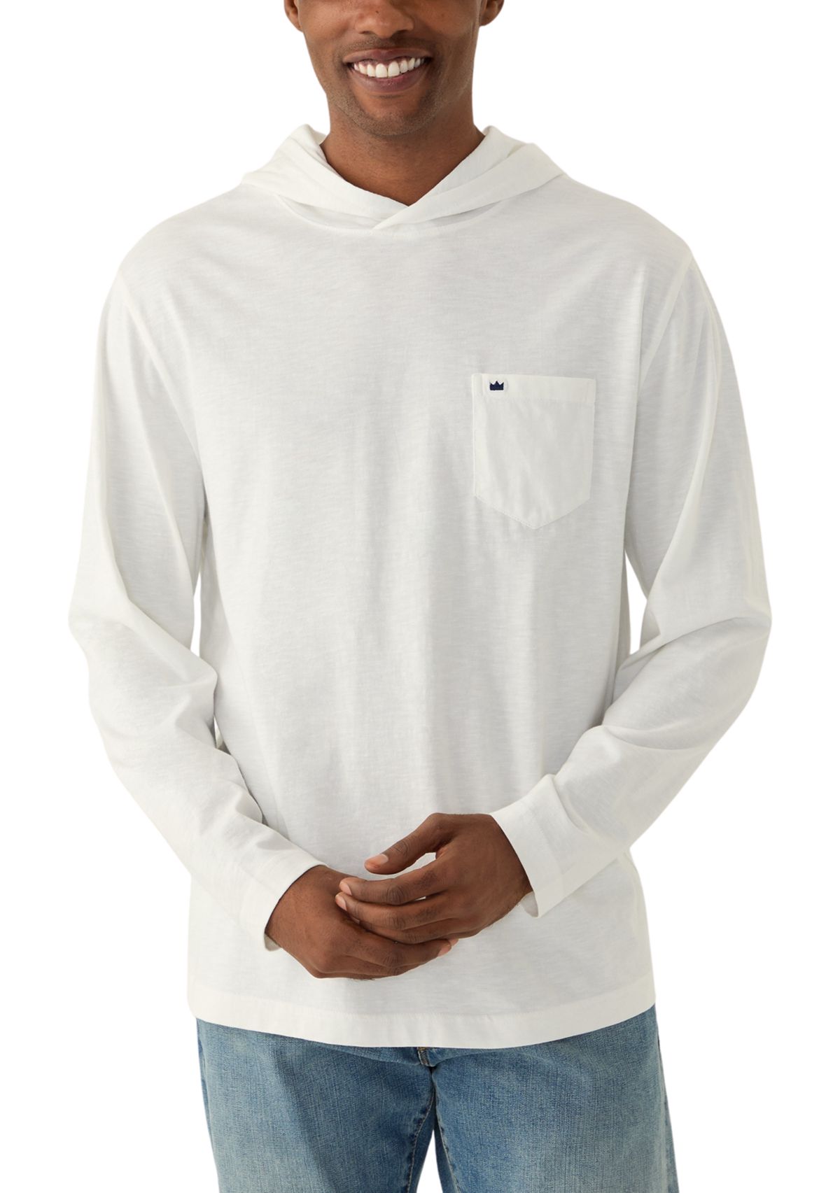 Slub Cotton Long Sleeve Hoodie