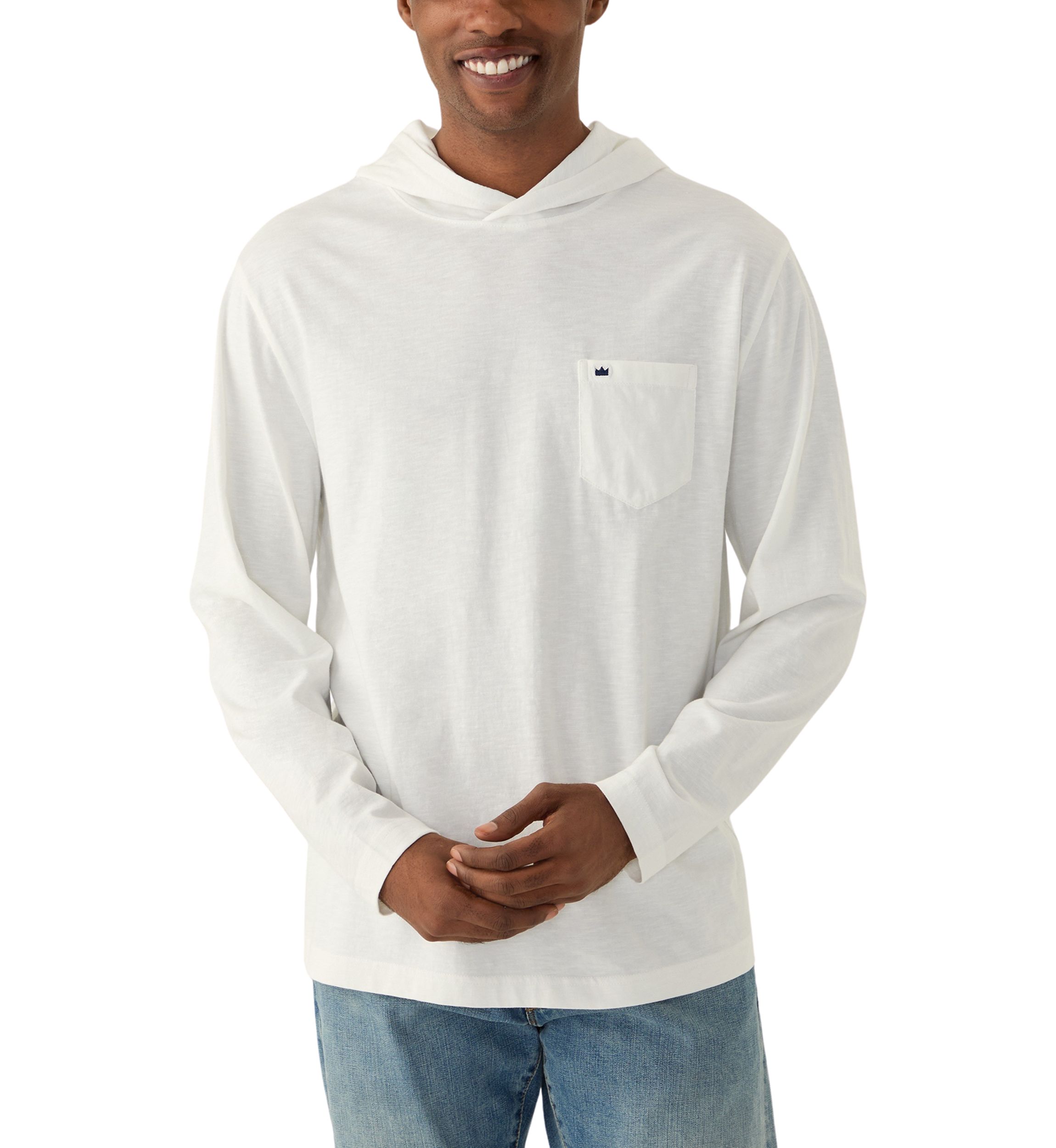 Slub Cotton Long Sleeve Hoodie