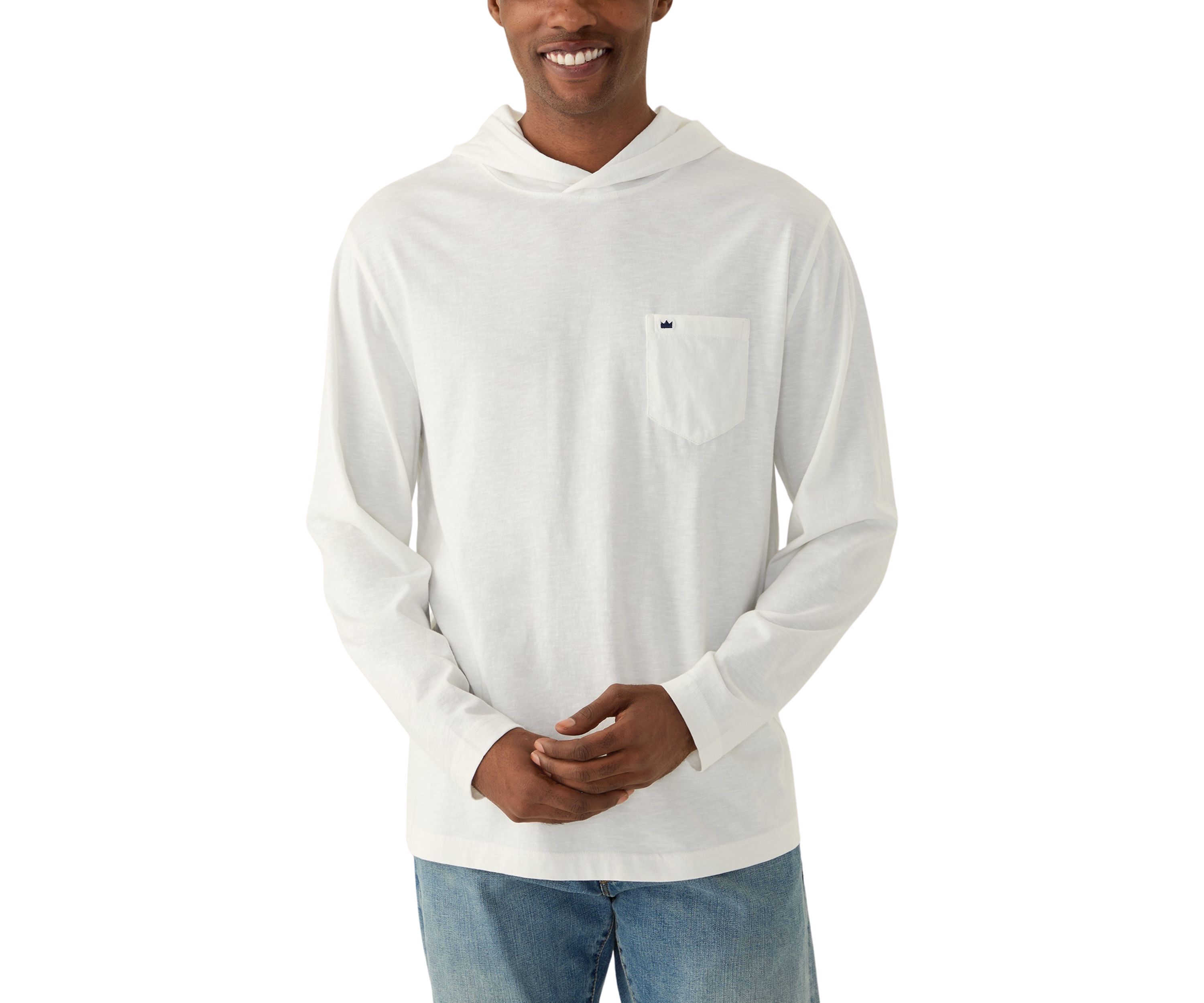 Slub Cotton Long Sleeve Hoodie