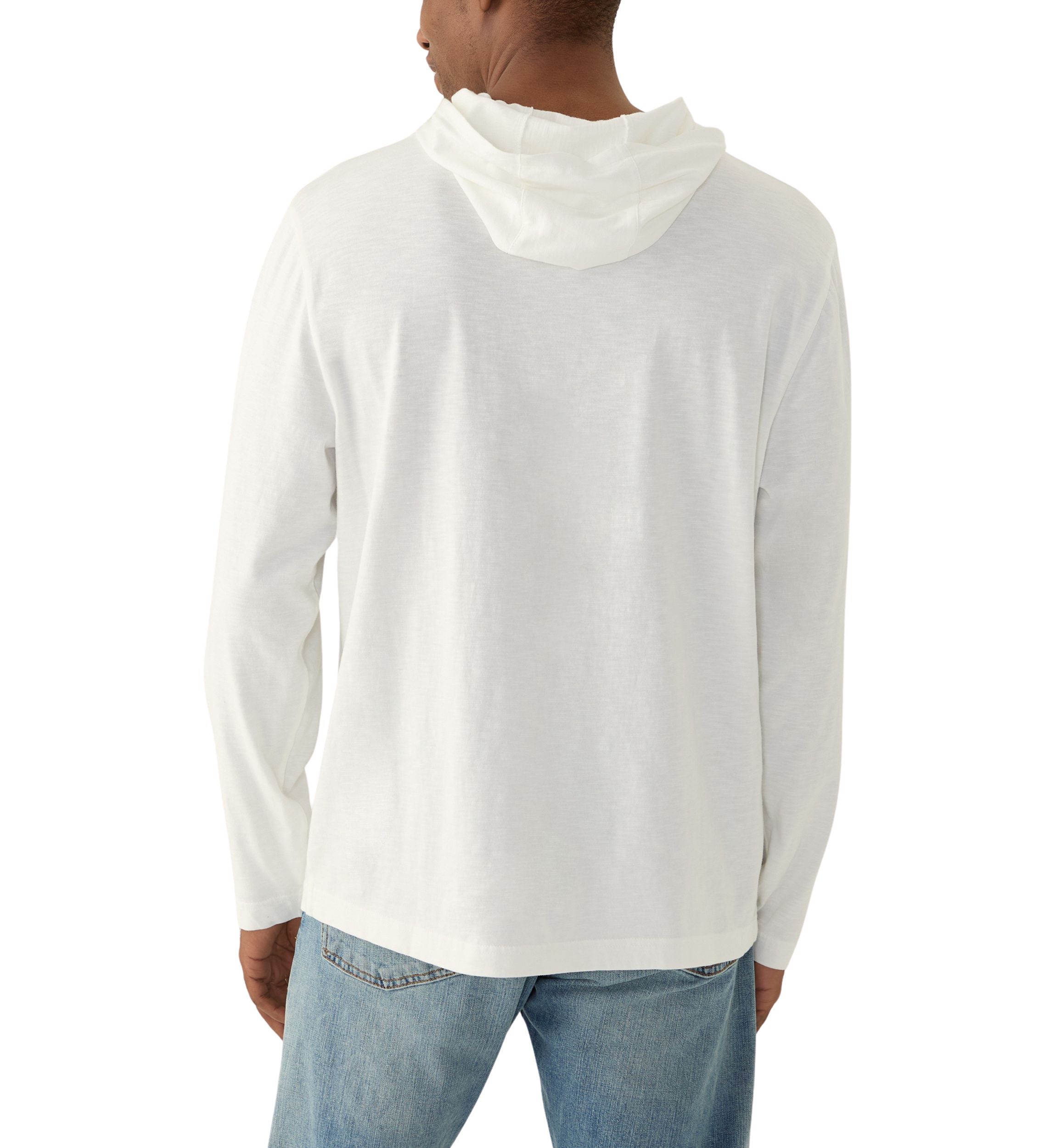 Slub Cotton Long Sleeve Hoodie