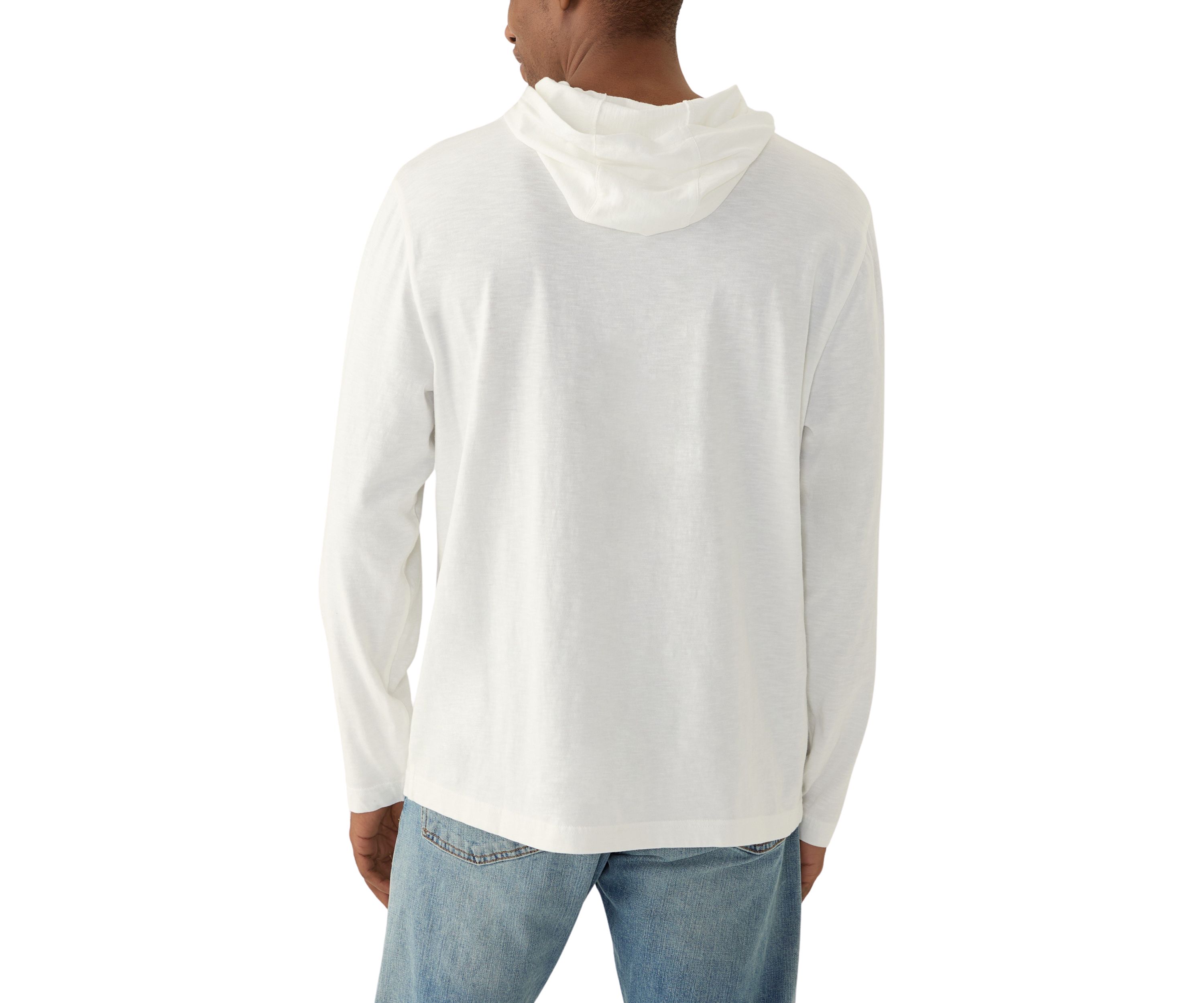 Slub Cotton Long Sleeve Hoodie