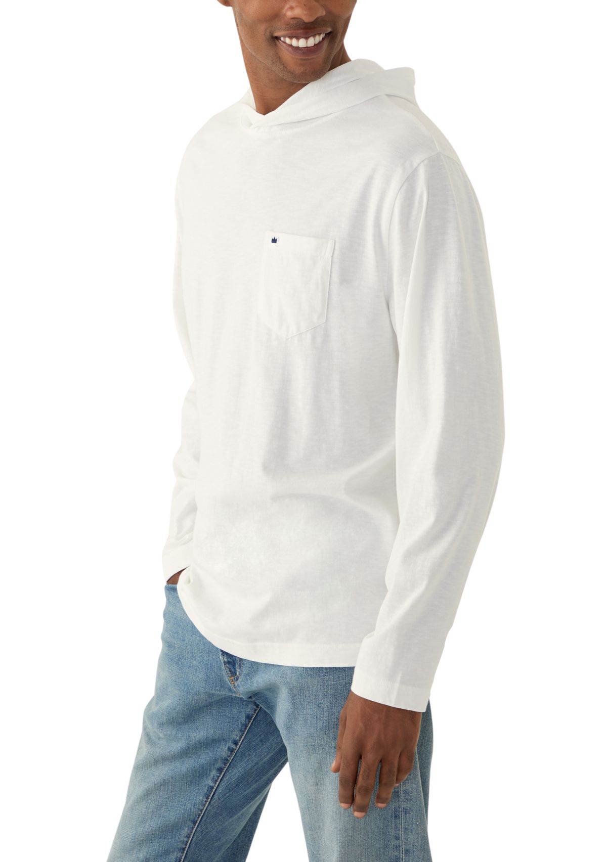 Slub Cotton Long Sleeve Hoodie