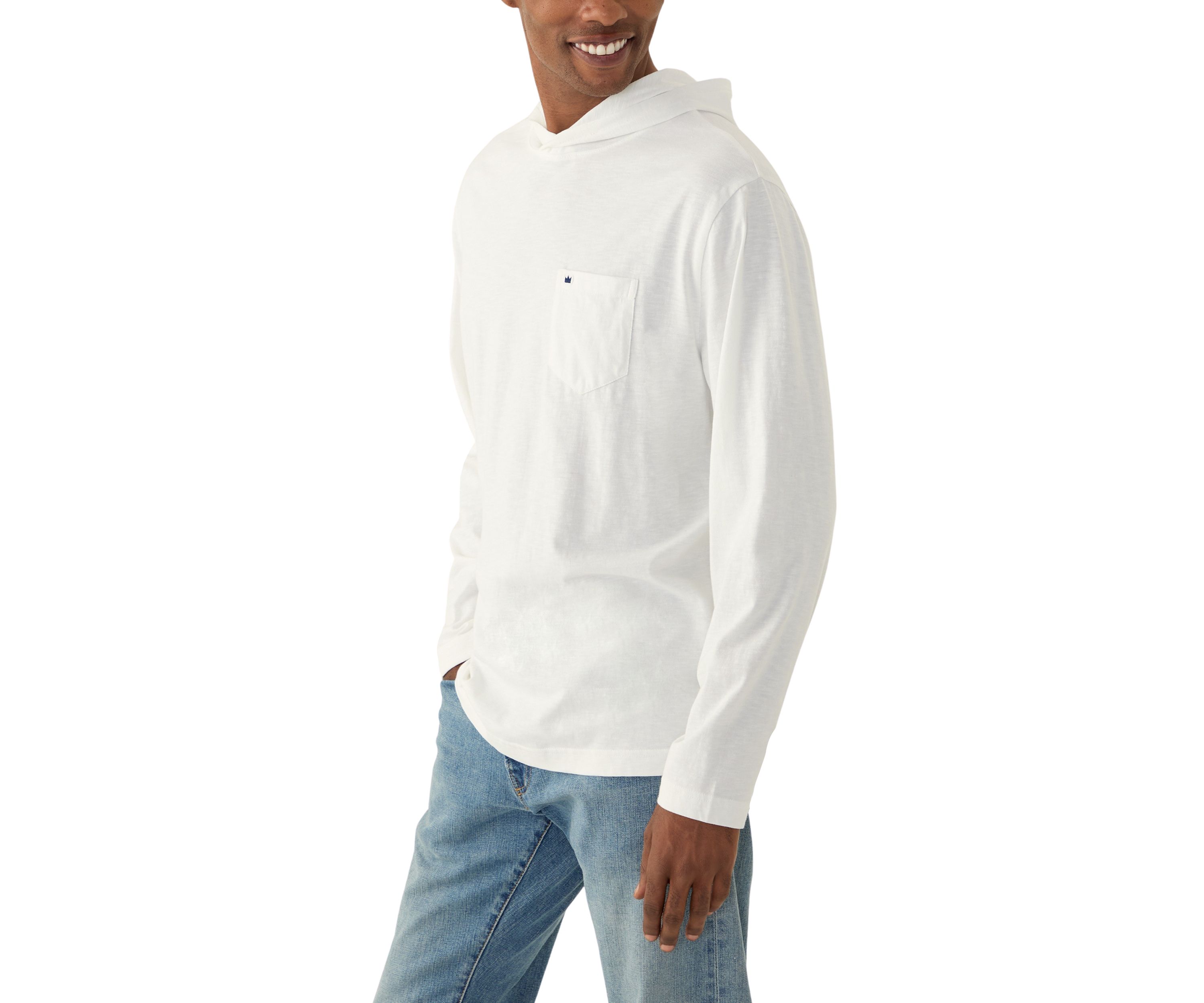 Slub Cotton Long Sleeve Hoodie