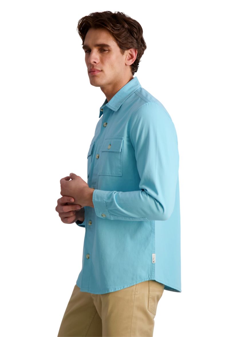 Mens Solid Twill Shacket