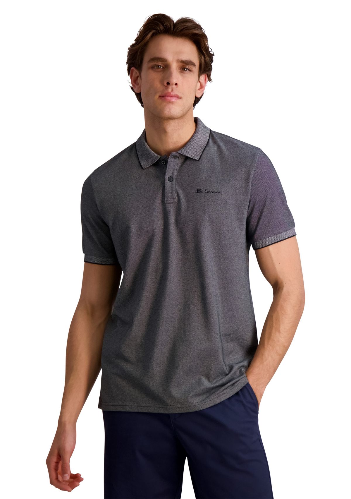 Mens Short Sleeve Birdseye Pique Polo Shirt