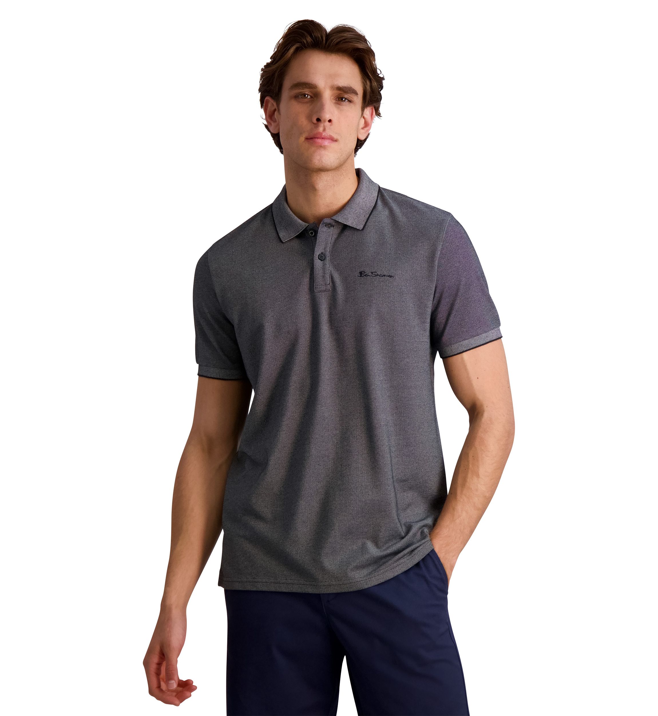 Mens Short Sleeve Birdseye Pique Polo Shirt