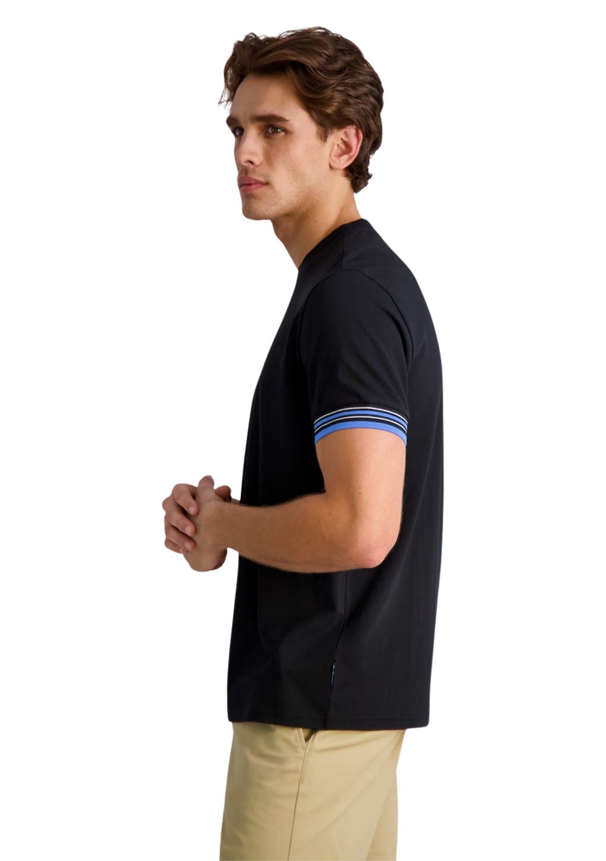 Mens Collegiate Ringer Crew Neck T-Shirt