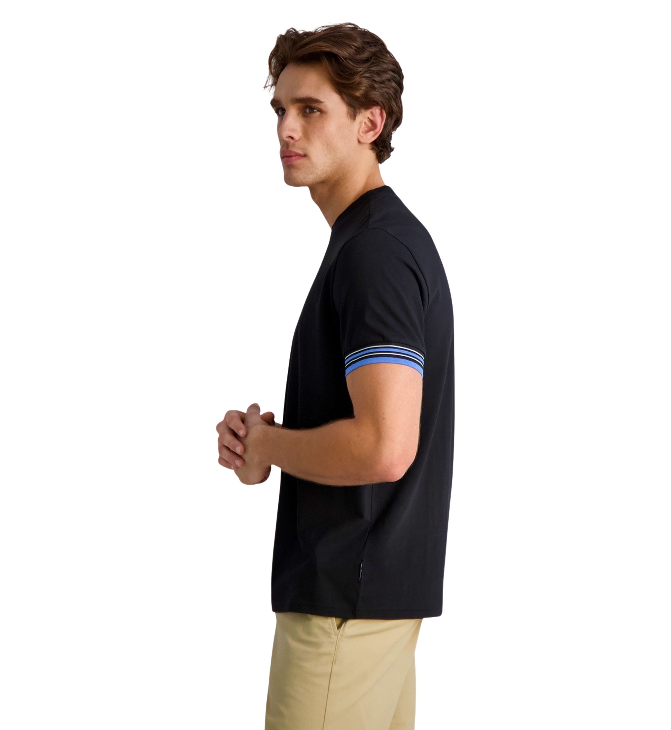 Mens Collegiate Ringer Crew Neck T-Shirt
