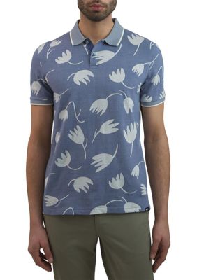 Ben Sherman Men's Tulip Printed Jacquard Polo Shirt