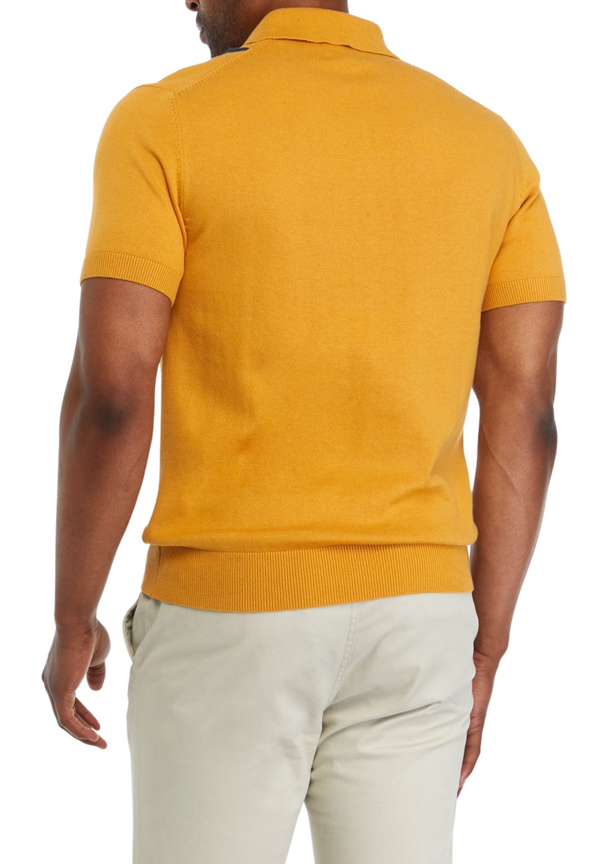 Mens Vertical Ottoman Stripe Polo Shirt 