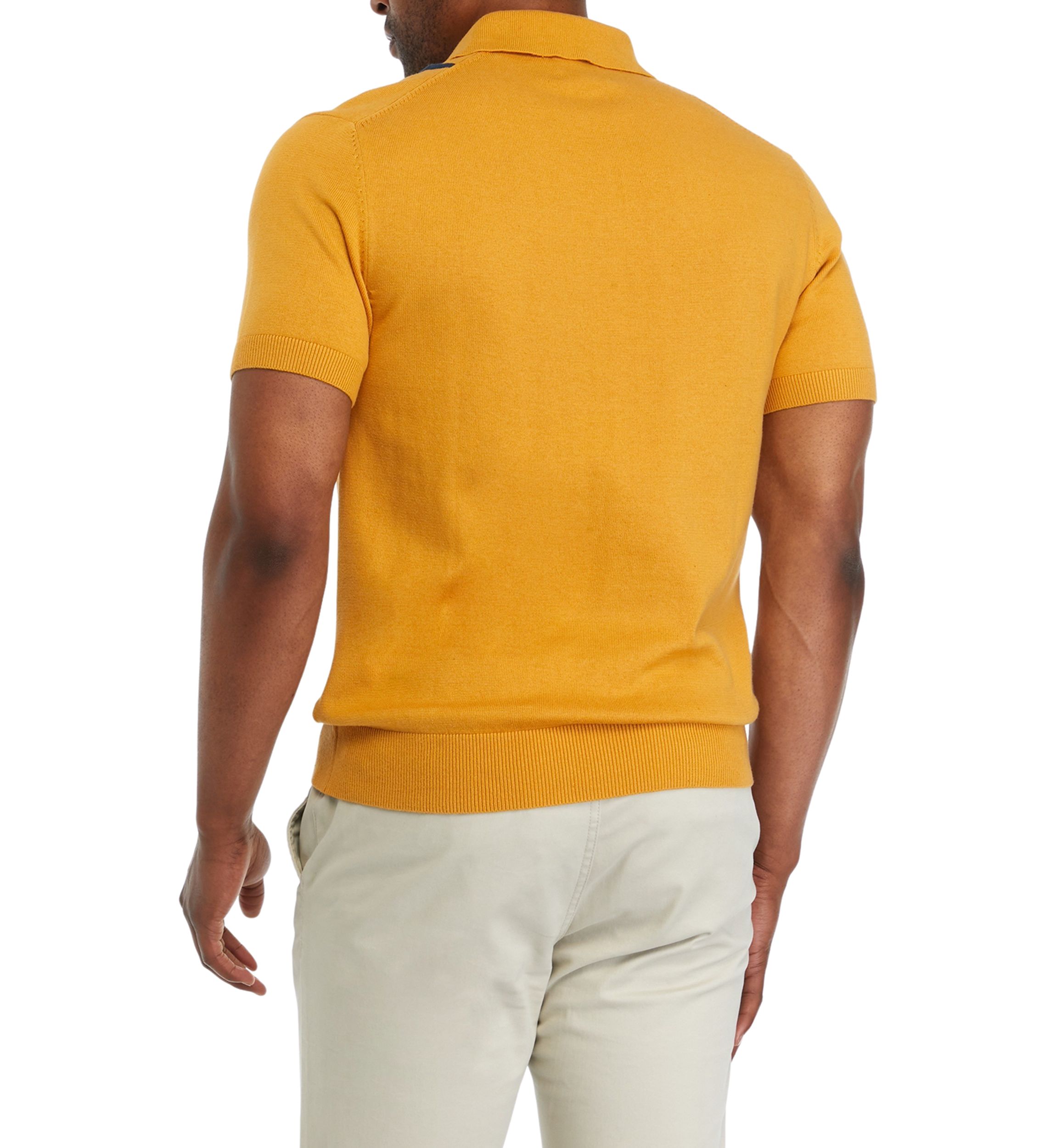 Mens Vertical Ottoman Stripe Polo Shirt 