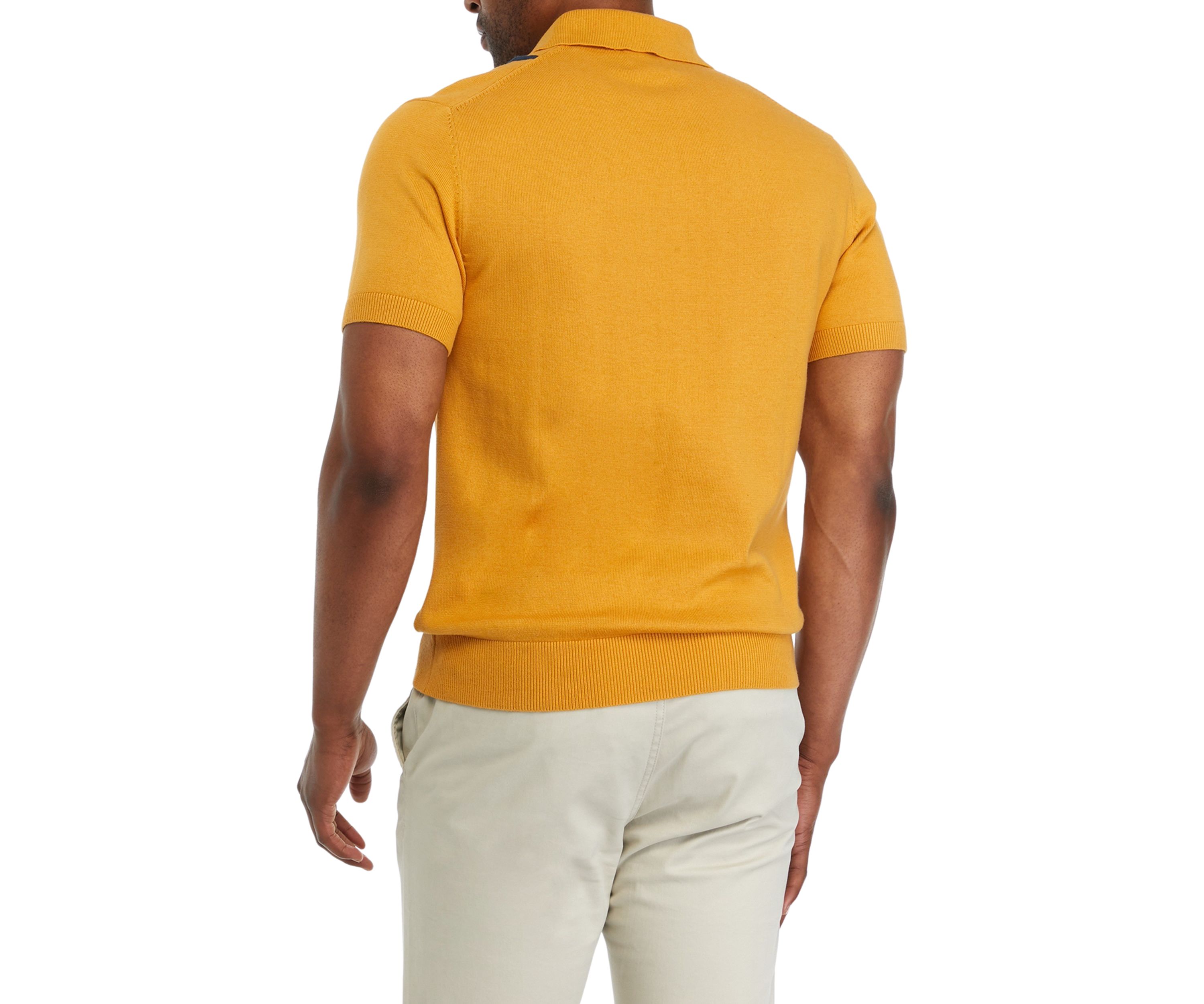 Mens Vertical Ottoman Stripe Polo Shirt 