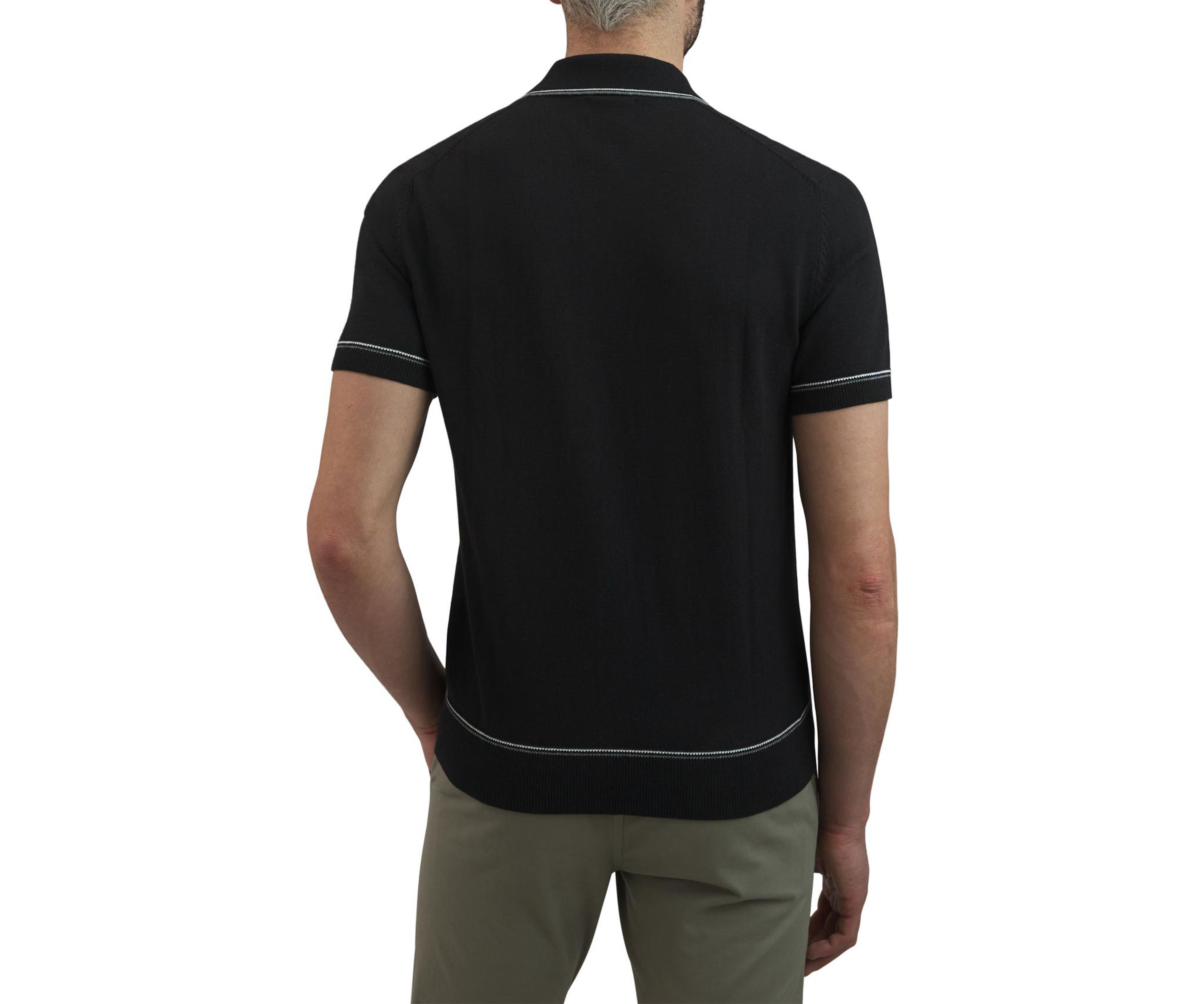 Mens Drop Needle Pocket Polo Shirt