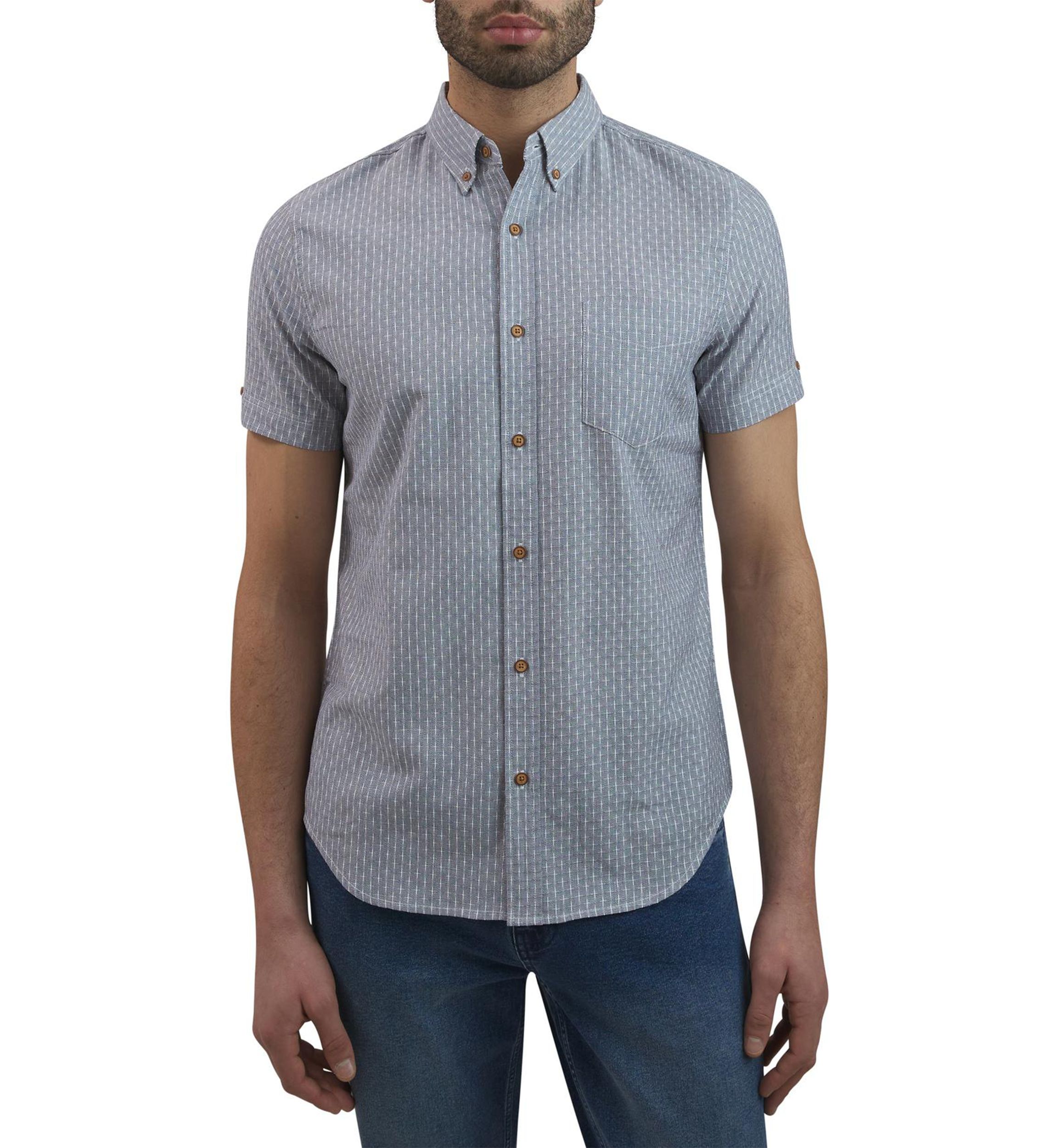 Mens Neats Printed Dobby Button Down Shirt