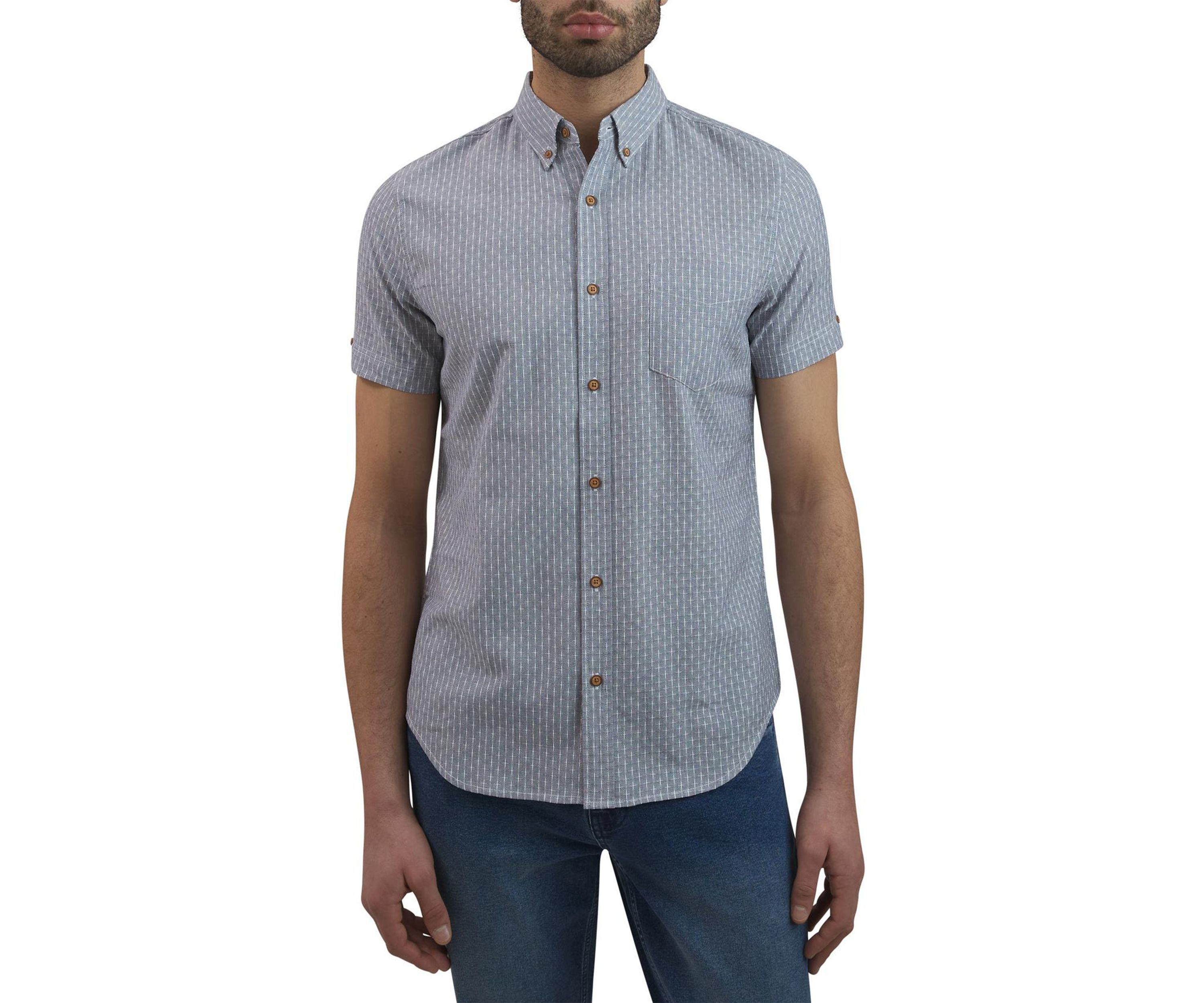 Mens Neats Printed Dobby Button Down Shirt