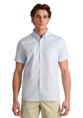 Ben Sherman Men's Neats Printed Dobby Button Down Shirt, Medium
