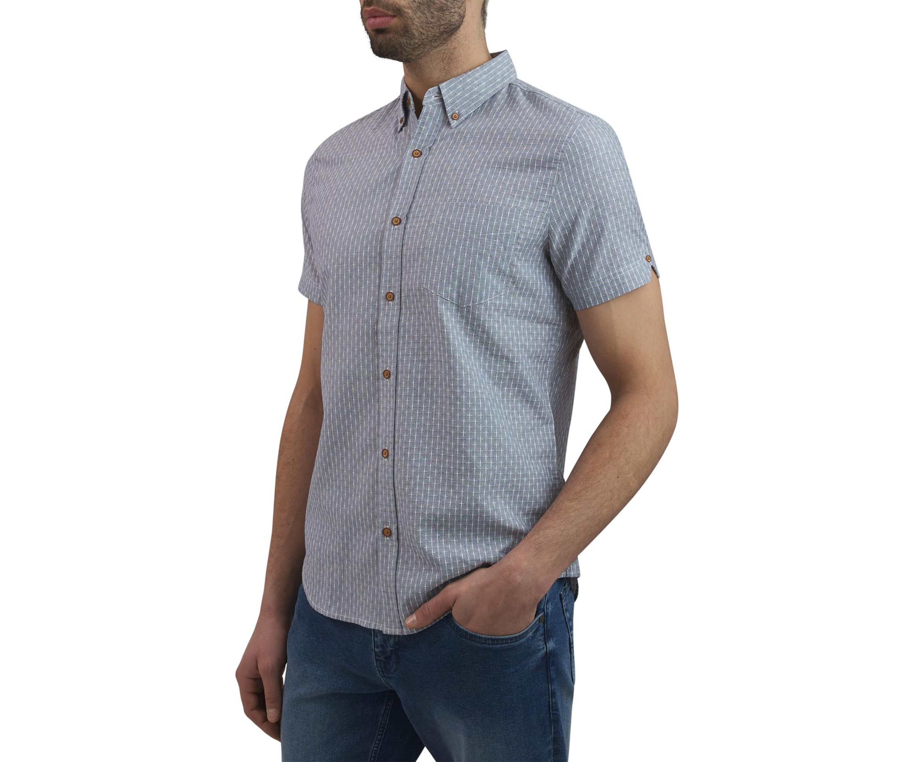 Mens Neats Printed Dobby Button Down Shirt