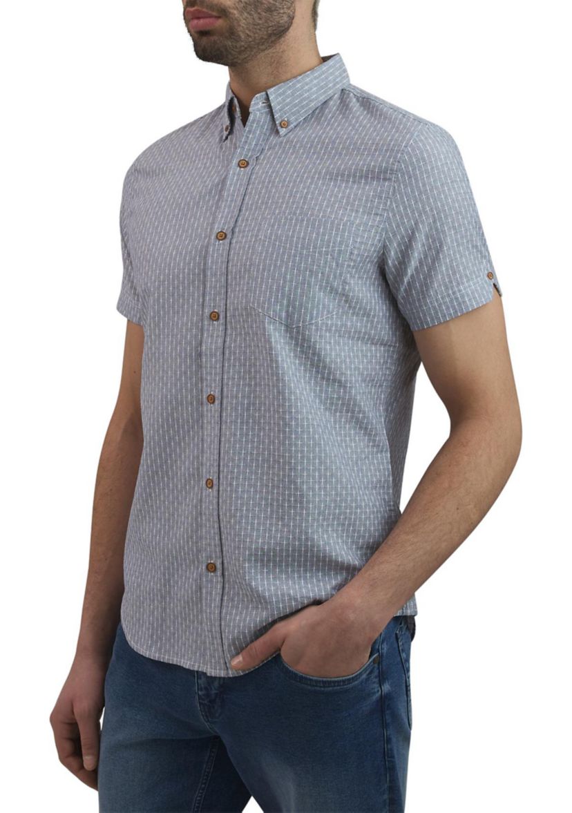 Mens Neats Printed Dobby Button Down Shirt