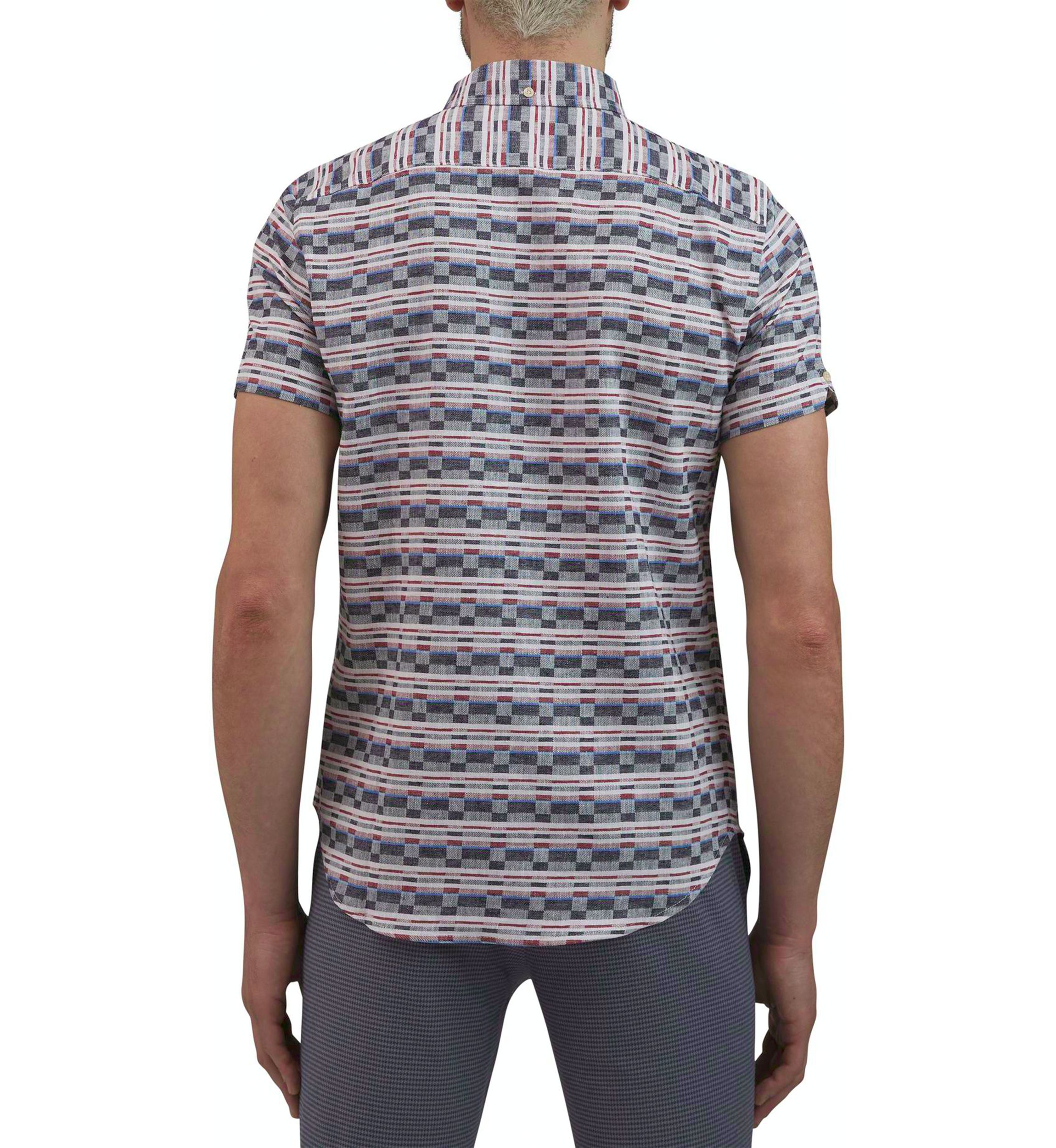 Mens Check Twill Button Down Shirt