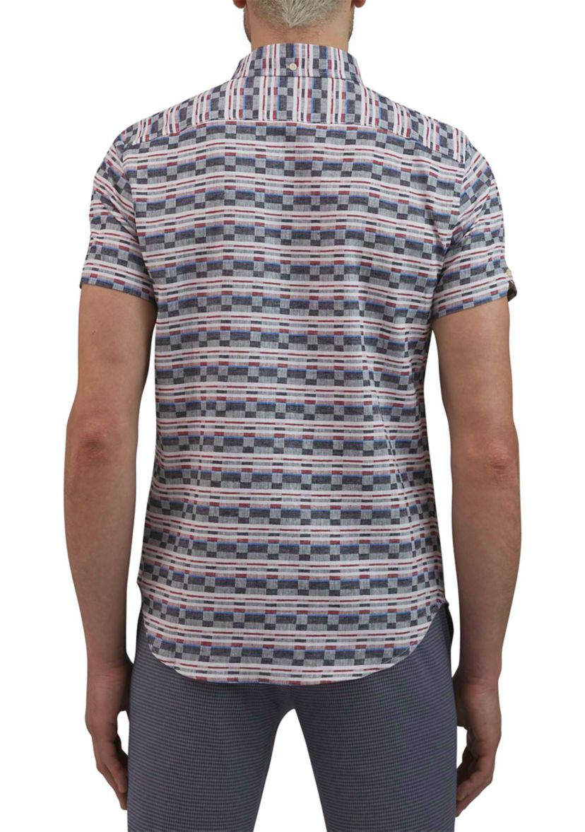 Mens Check Twill Button Down Shirt