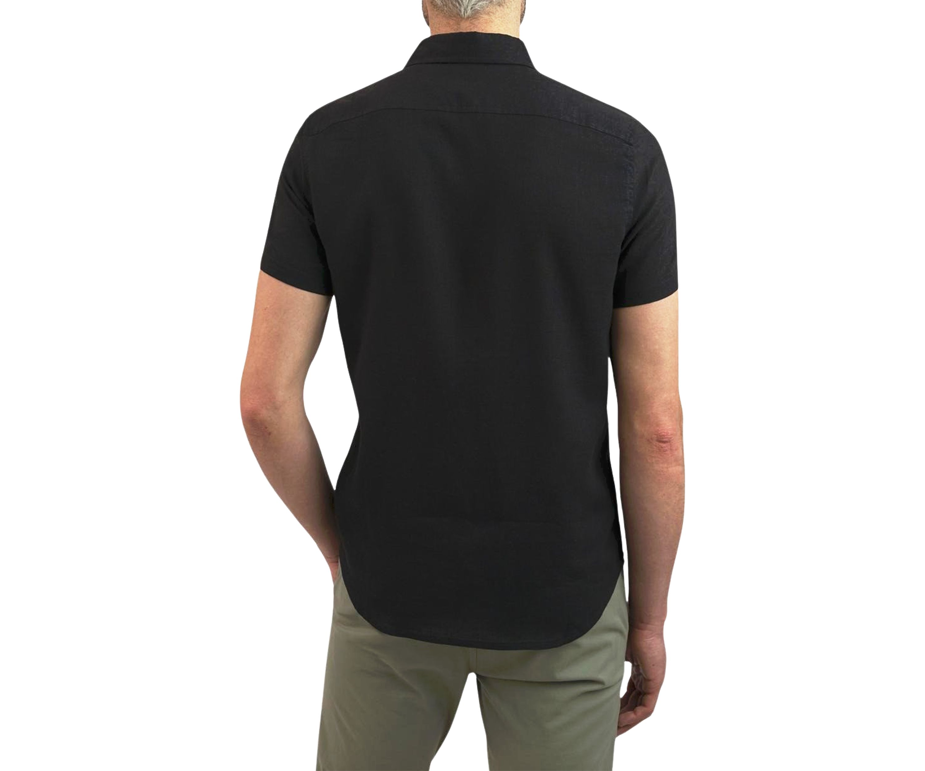 Mens Solid Linen Button Down Shirt