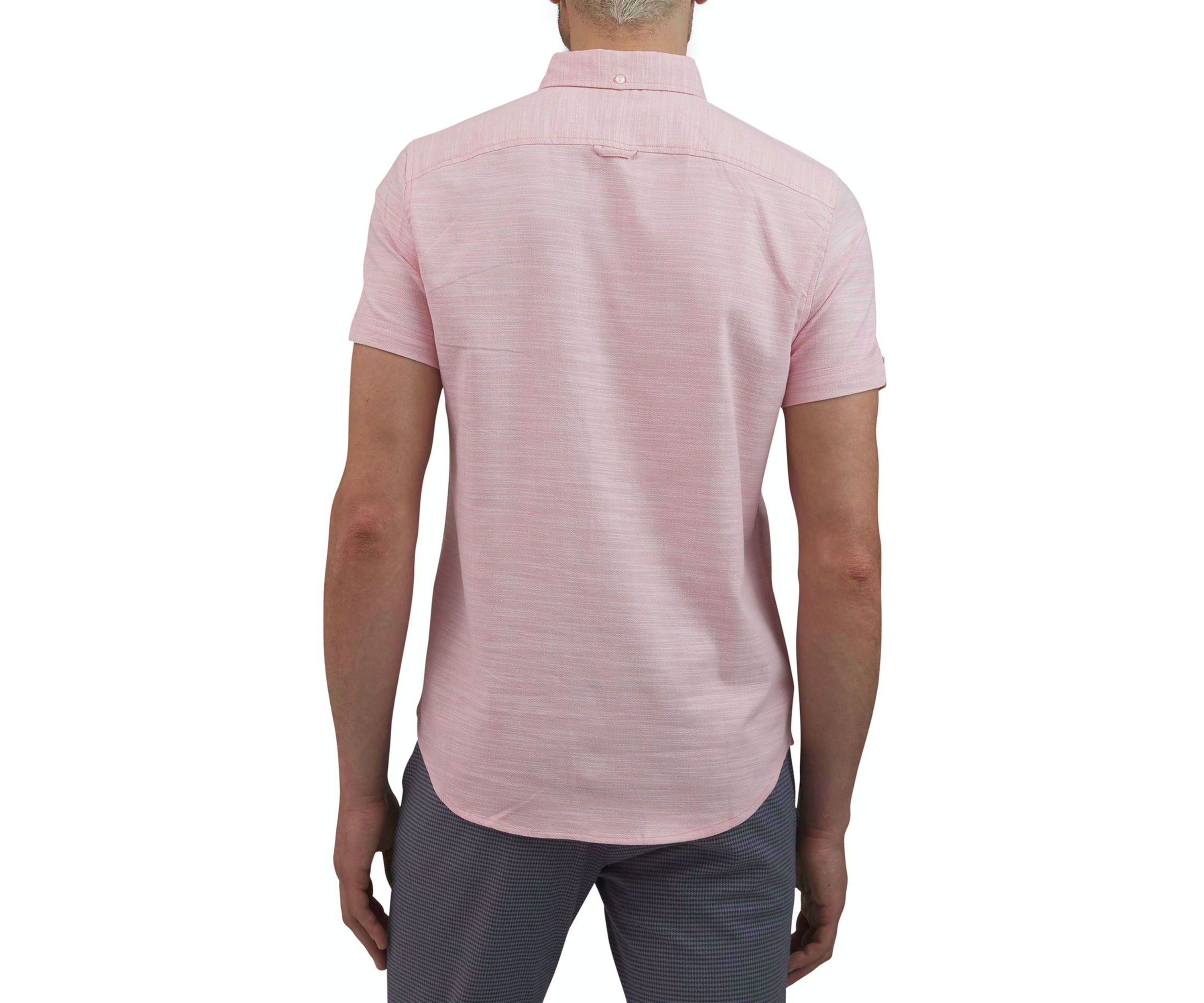 Mens Short Sleeve Slub Twill Shirt