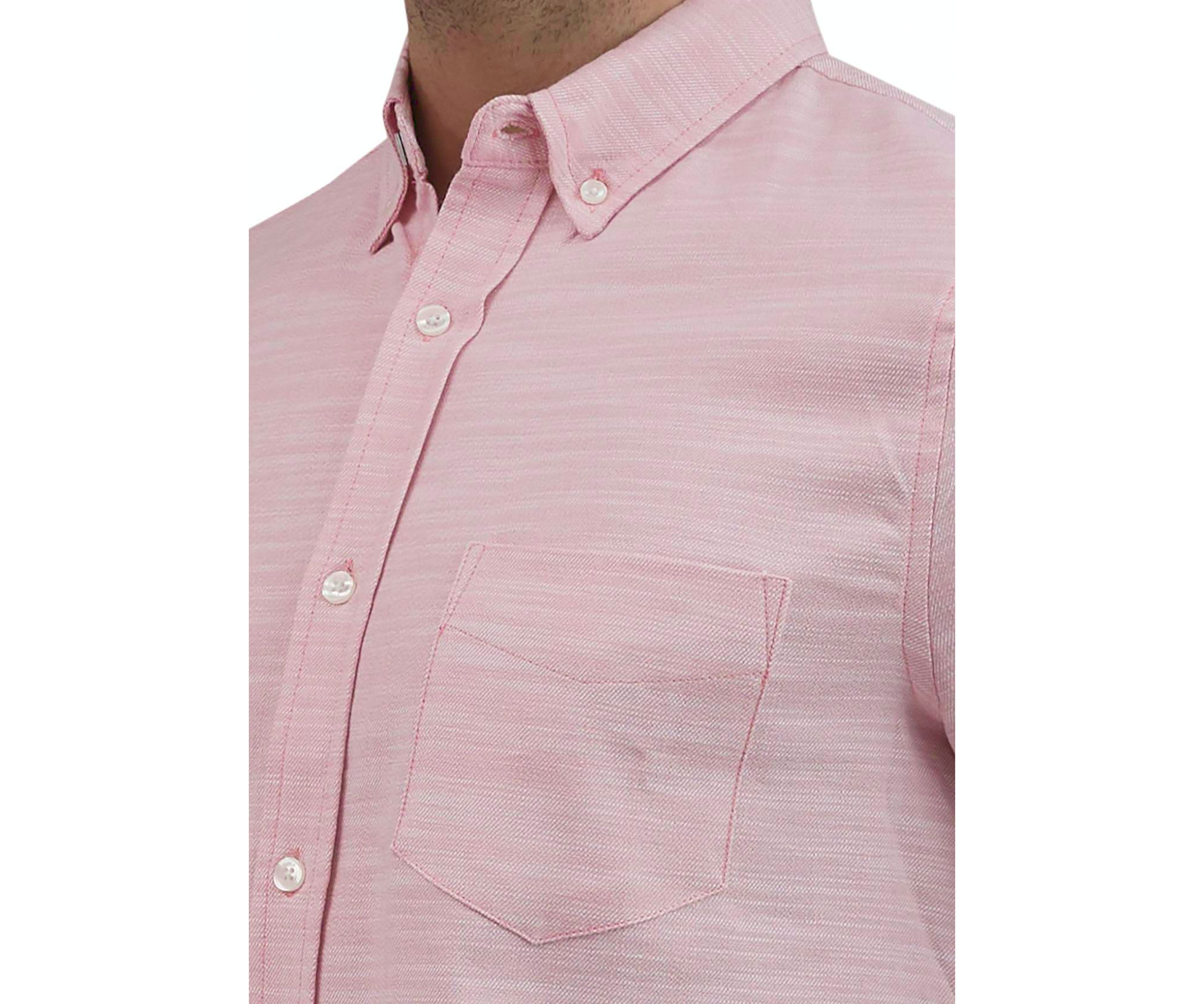 Mens Short Sleeve Slub Twill Shirt