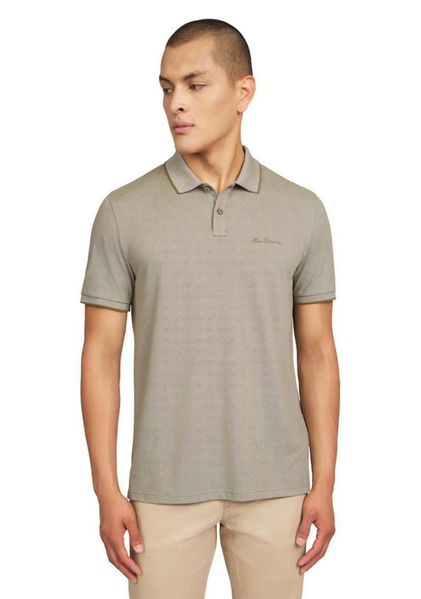Mens Short Sleeve Solid Birdseye Piqué Polo Shirt