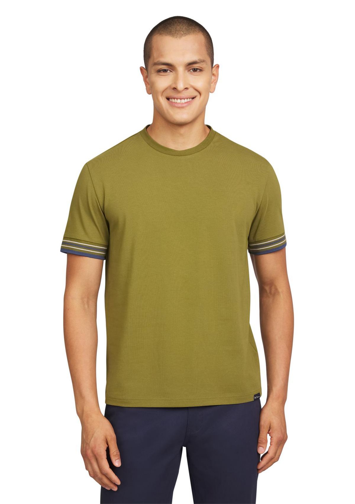 Mens Collegiate Ringer Crew Neck T-Shirt