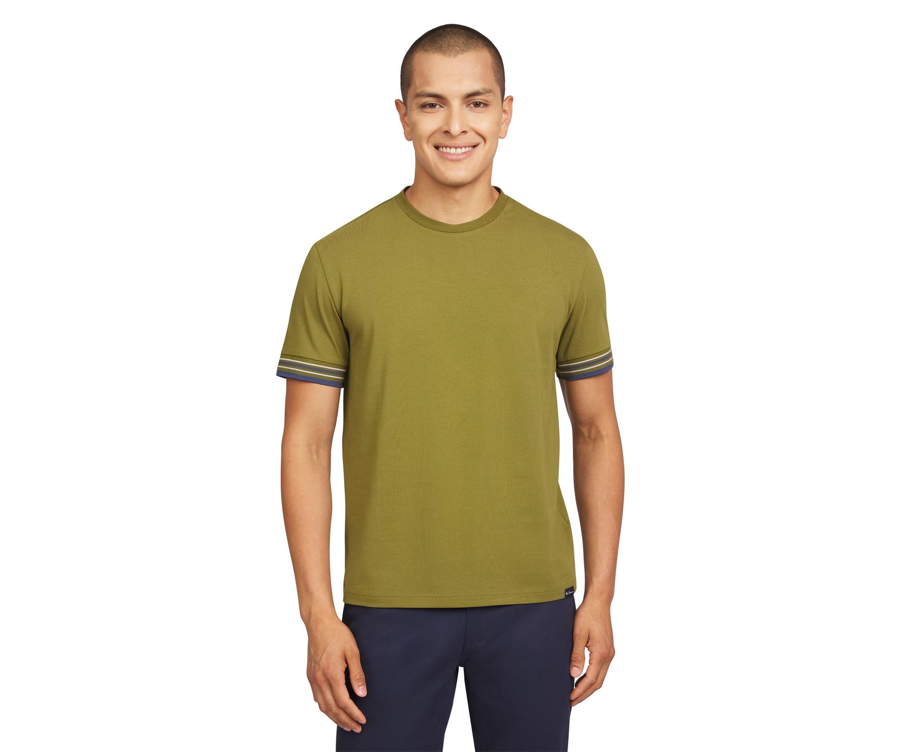 Mens Collegiate Ringer Crew Neck T-Shirt