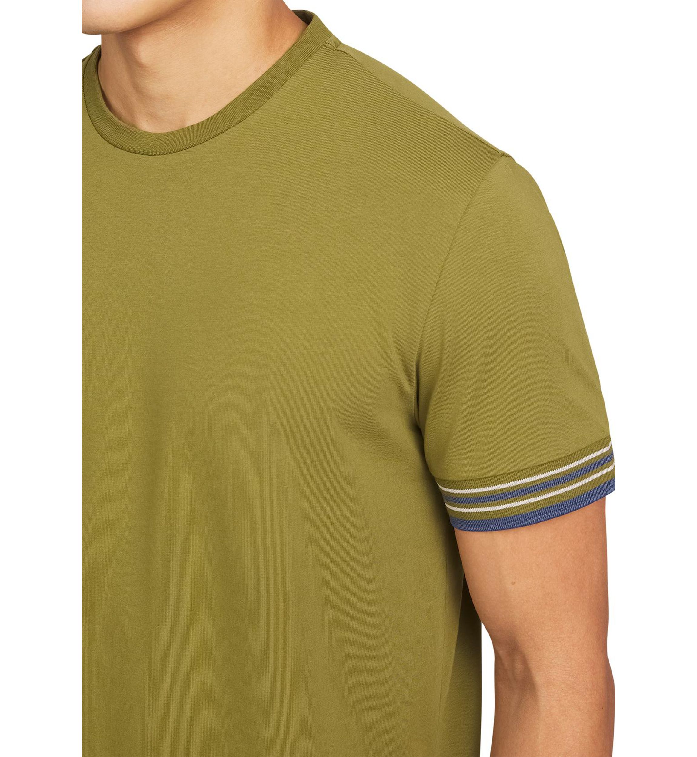 Mens Collegiate Ringer Crew Neck T-Shirt