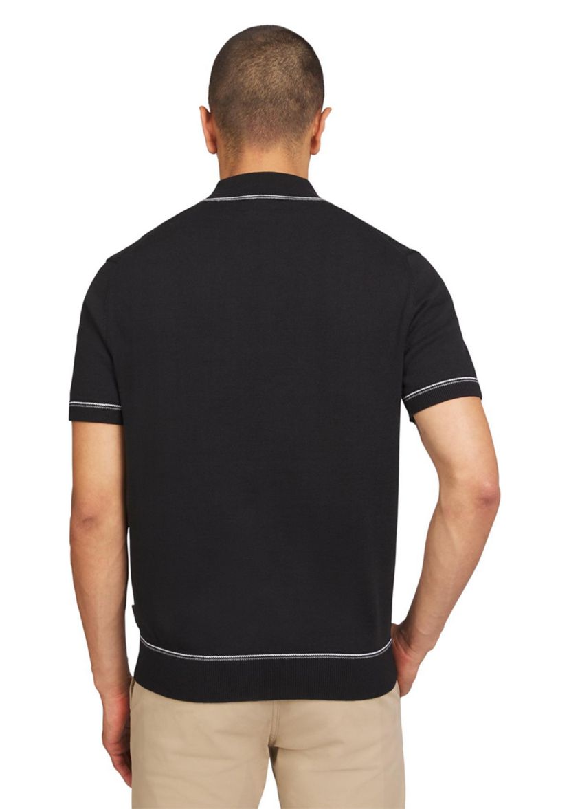 Mens Short Sleeve Drop Needle Pocket Polo Shirt