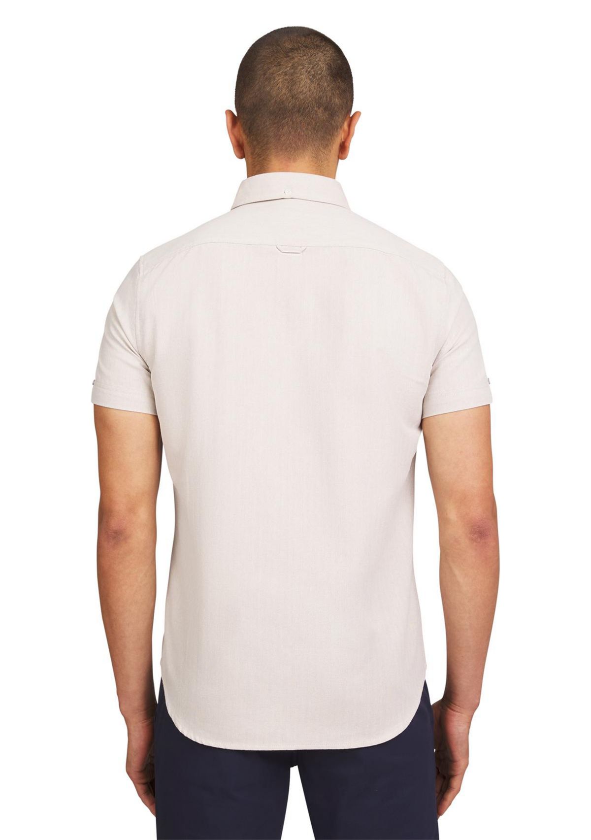 Mens Short Sleeve Herringbone Shirt