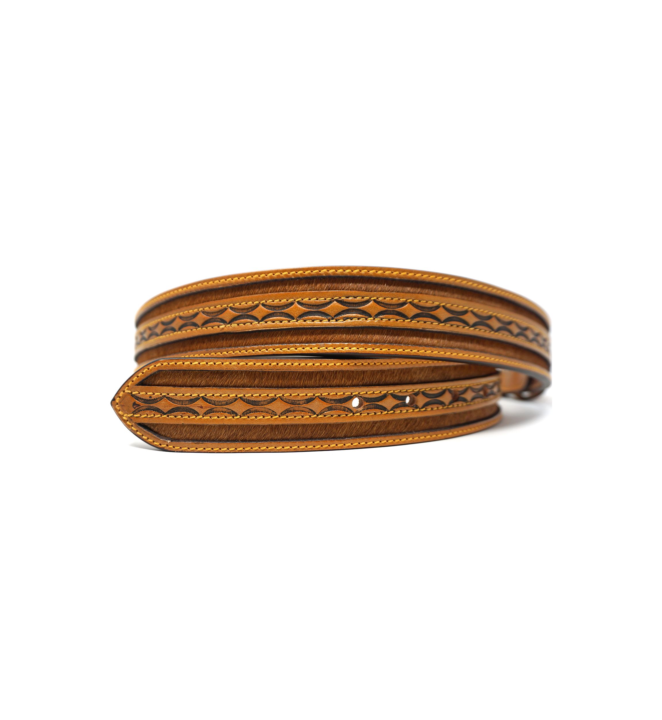 Maverick Brindle Hair Leather Belt