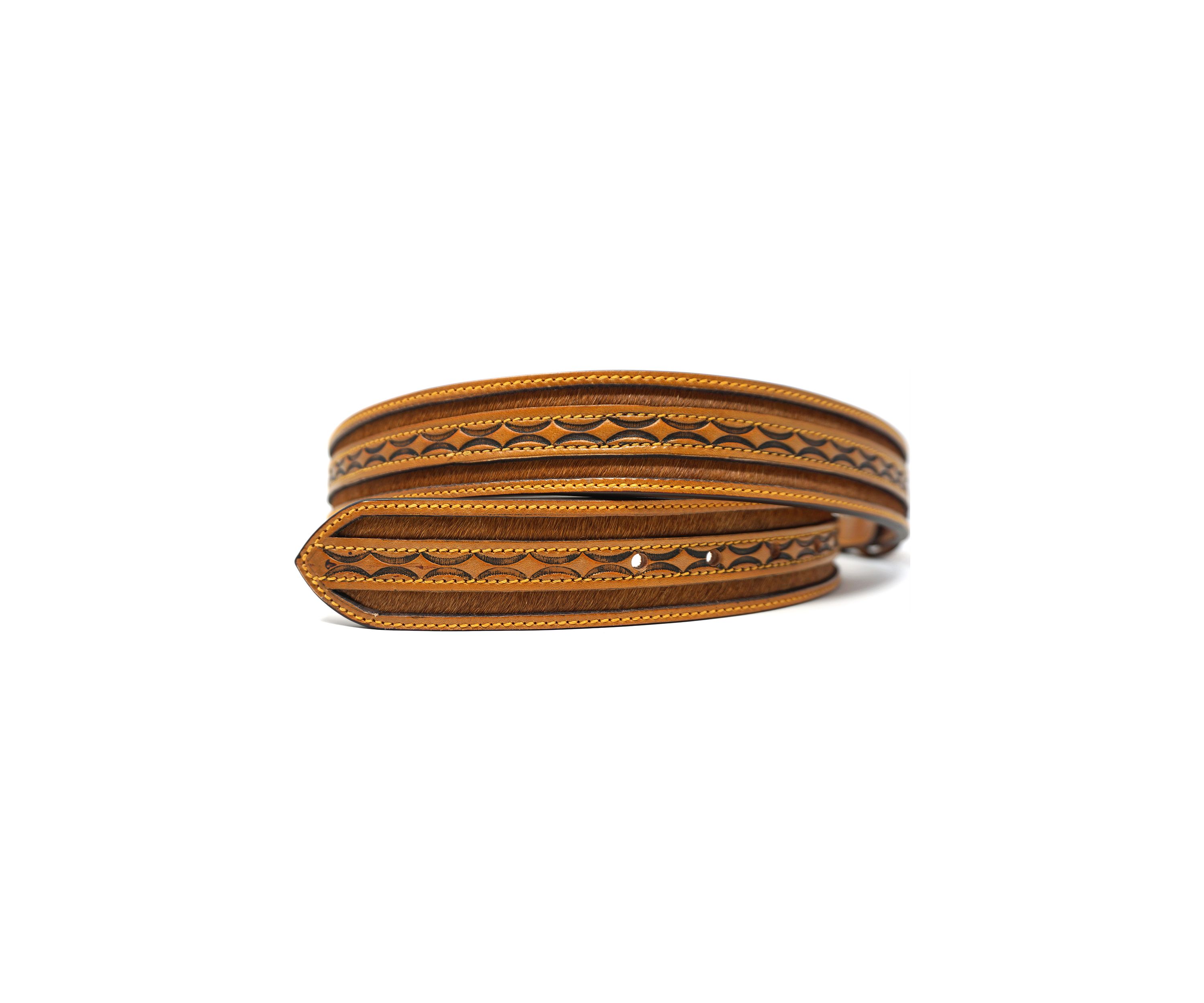 Maverick Brindle Hair Leather Belt