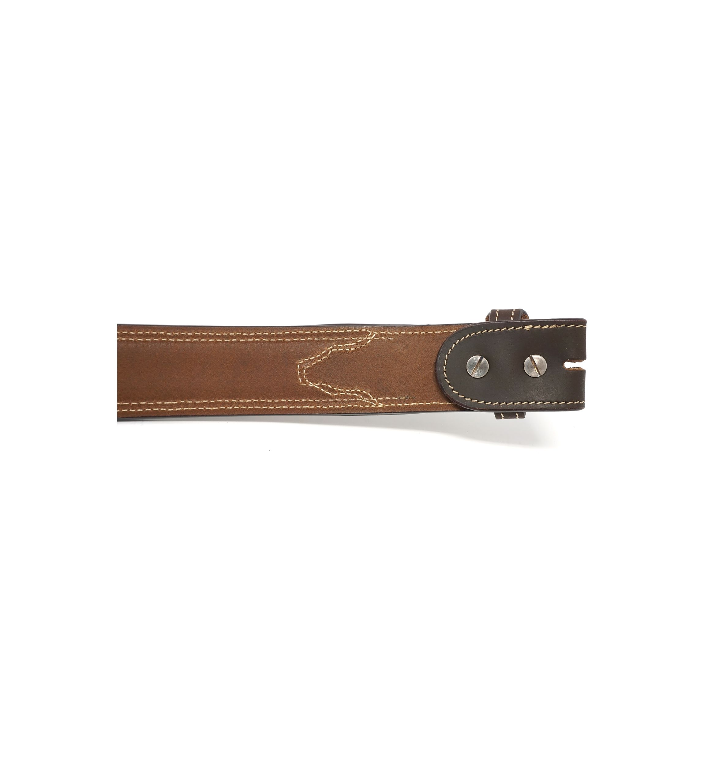 Mason Diamond Embroidered Leather Belt