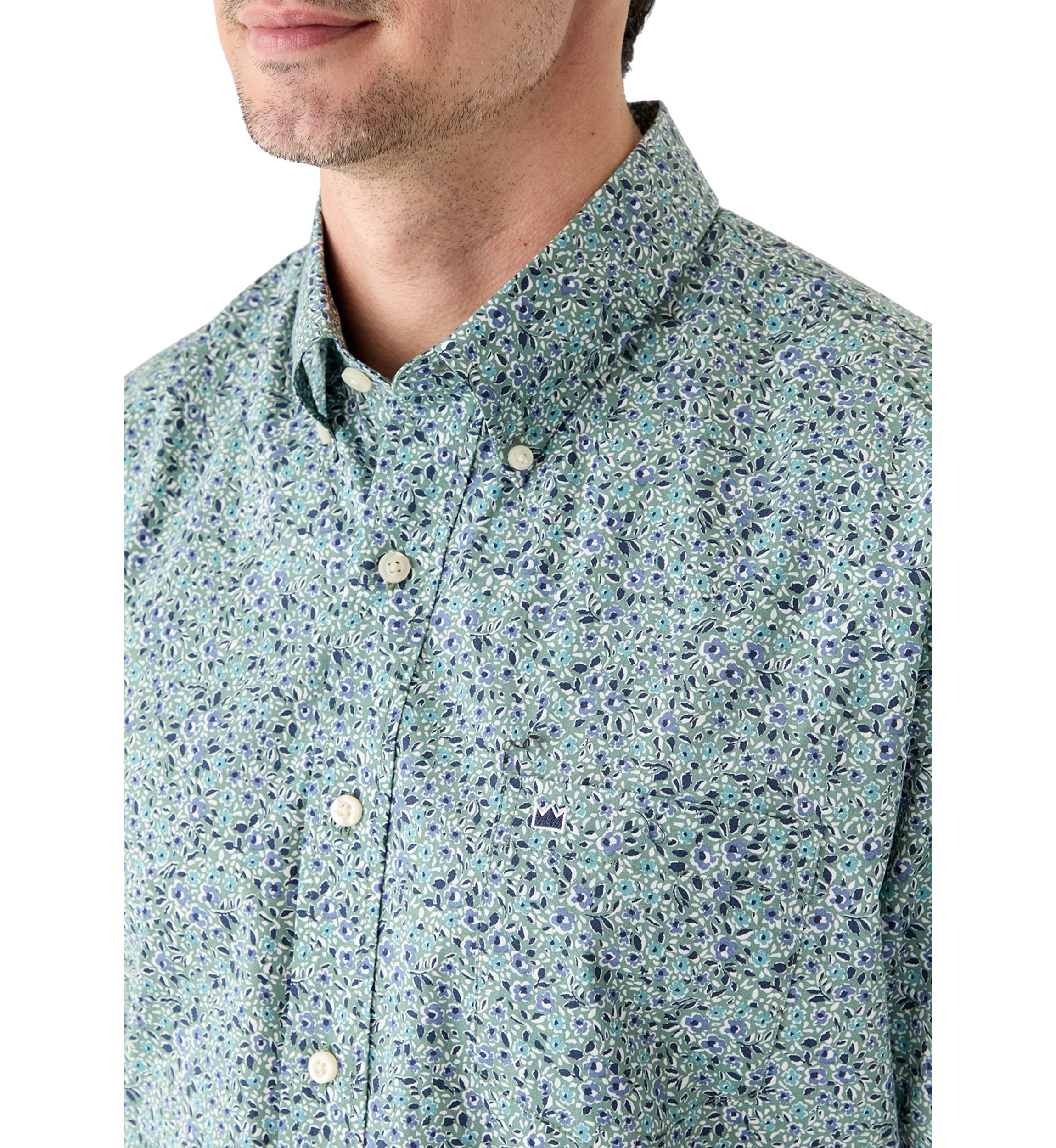 Poplin Printed Short Sleeve Shirt