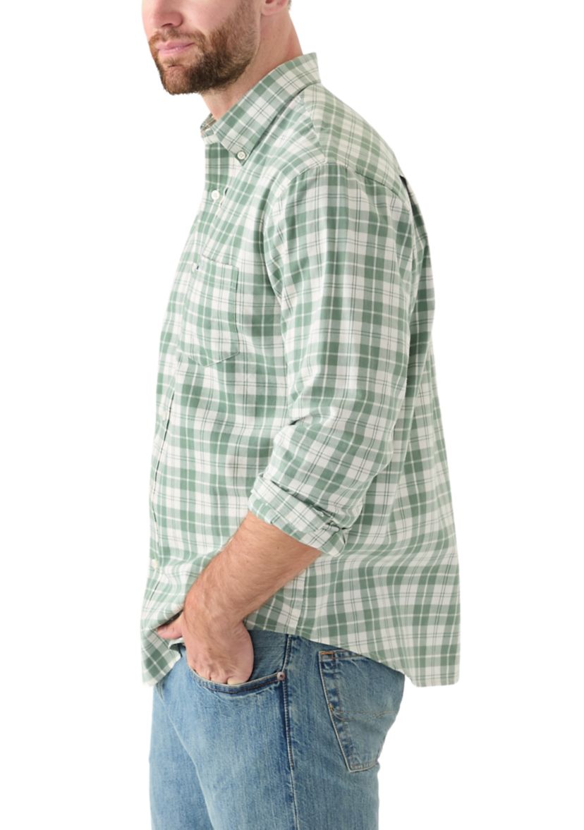 Long Sleeve Twill Plaid Shirt