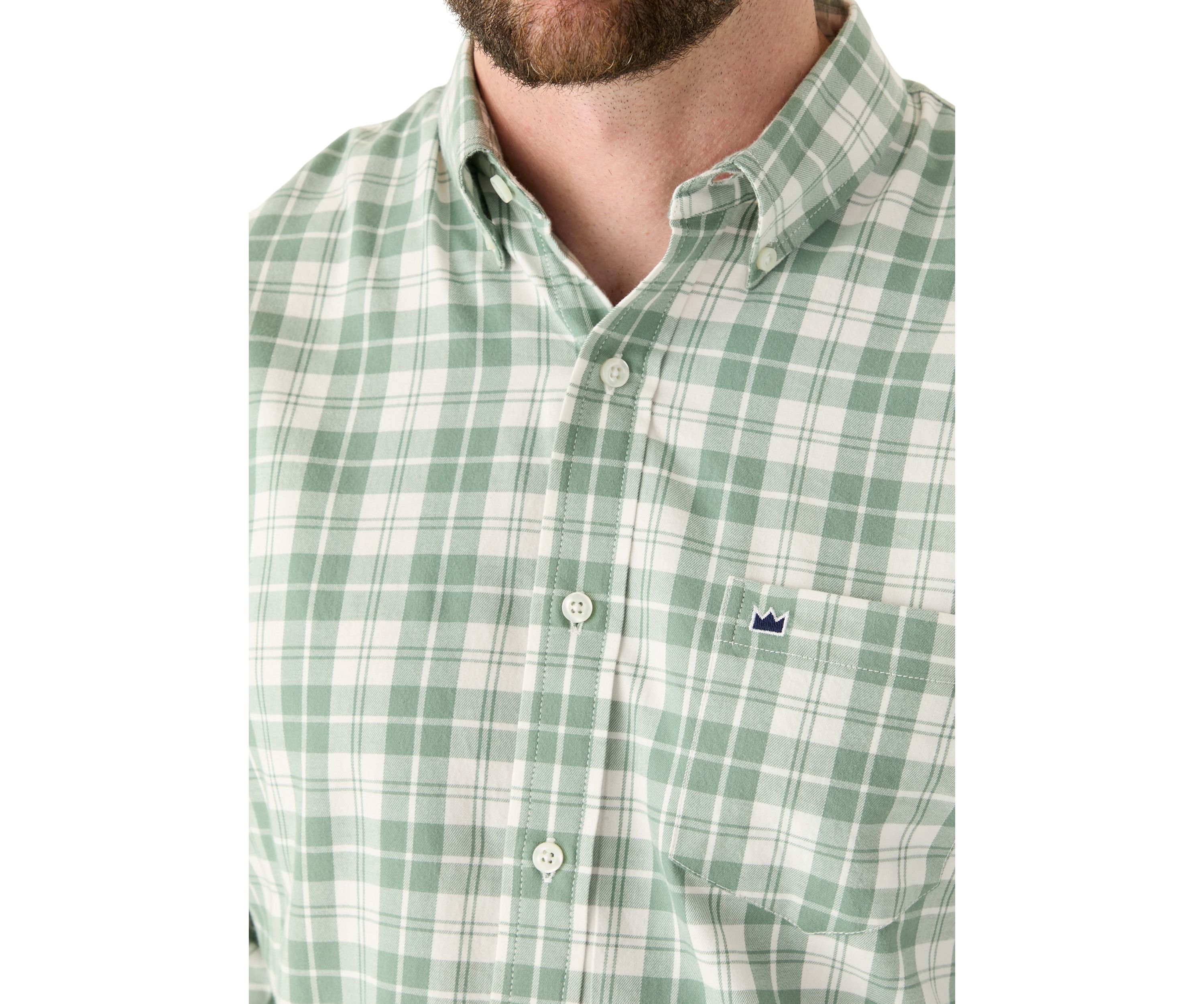 Long Sleeve Twill Plaid Shirt