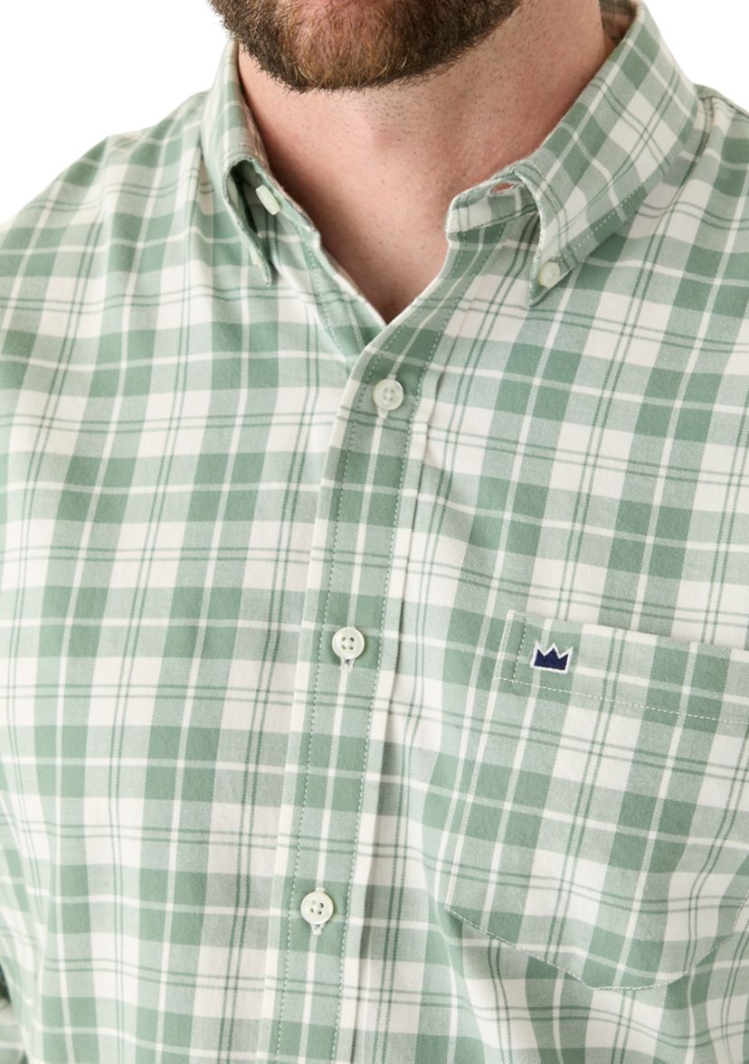 Long Sleeve Twill Plaid Shirt