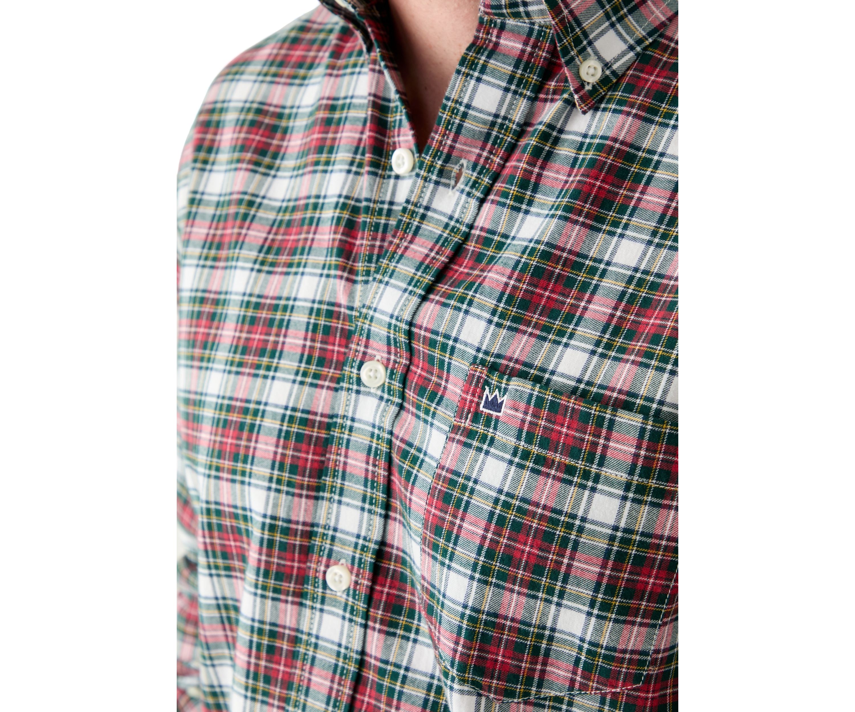 Long Sleeve Twill Plaid Shirt