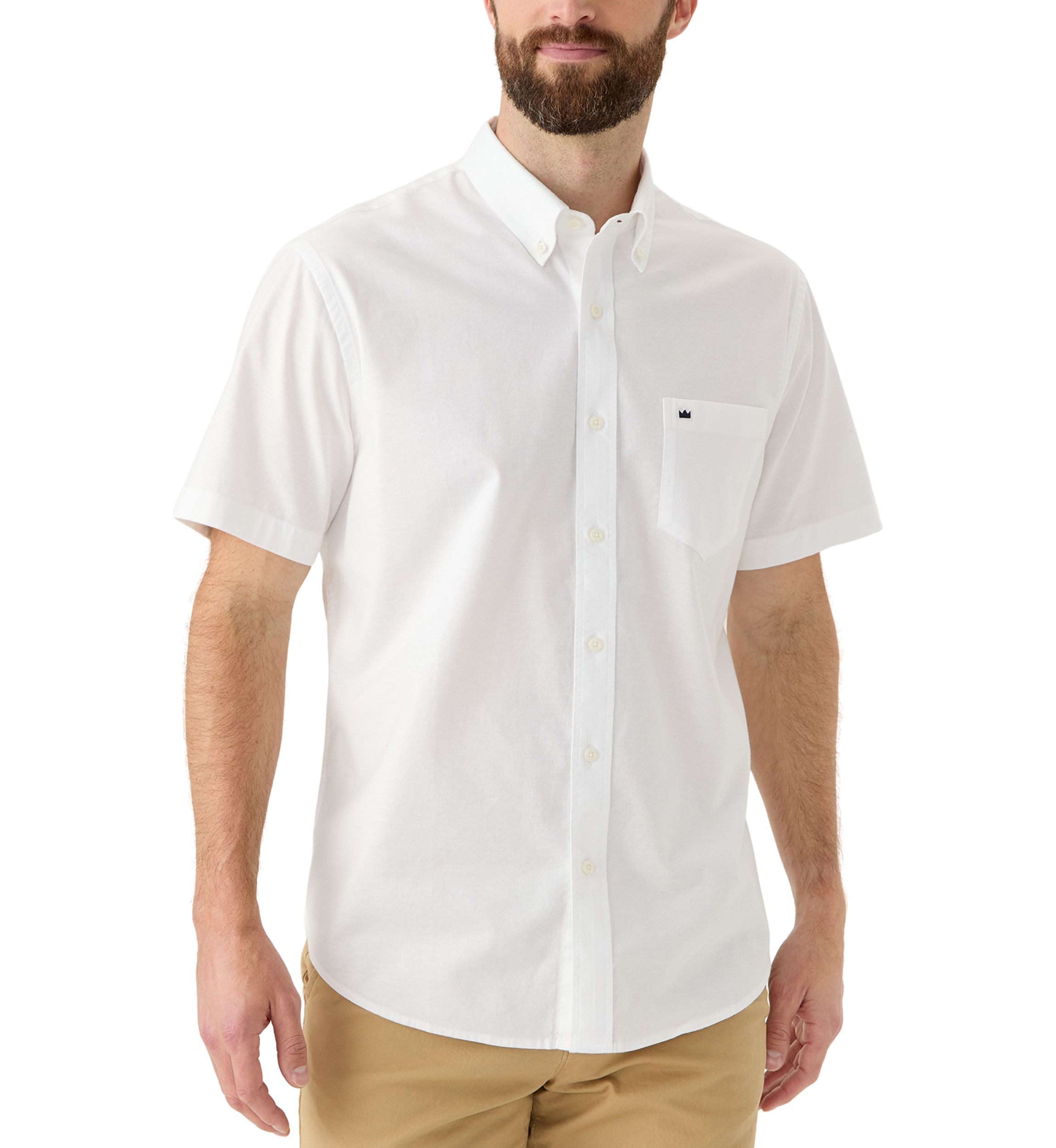 Short Sleeve Washed Oxford Shirt