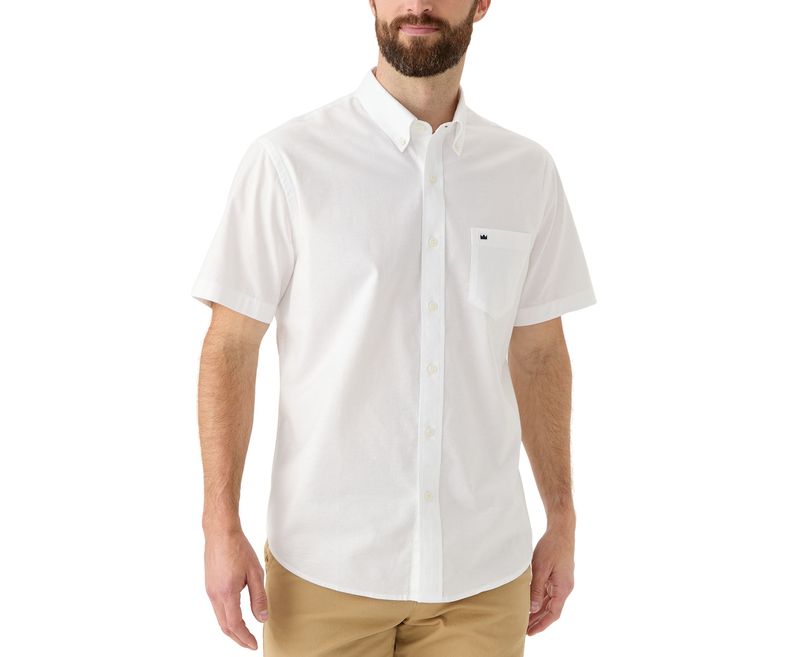 Short Sleeve Washed Oxford Shirt