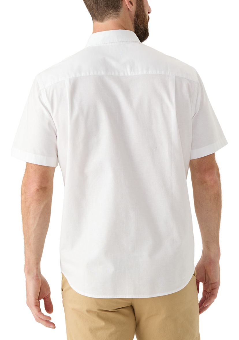 Short Sleeve Washed Oxford Shirt