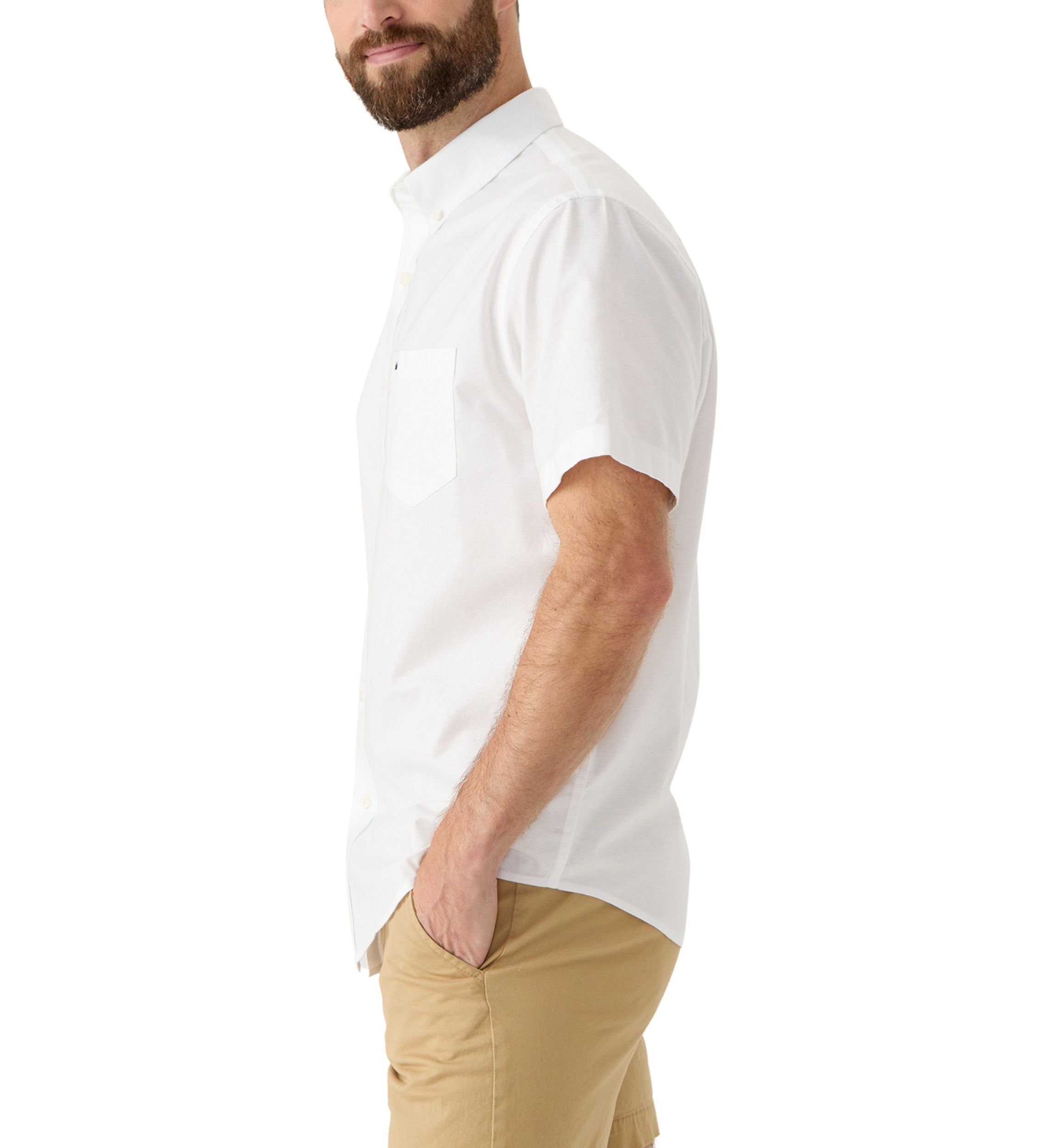 Short Sleeve Washed Oxford Shirt