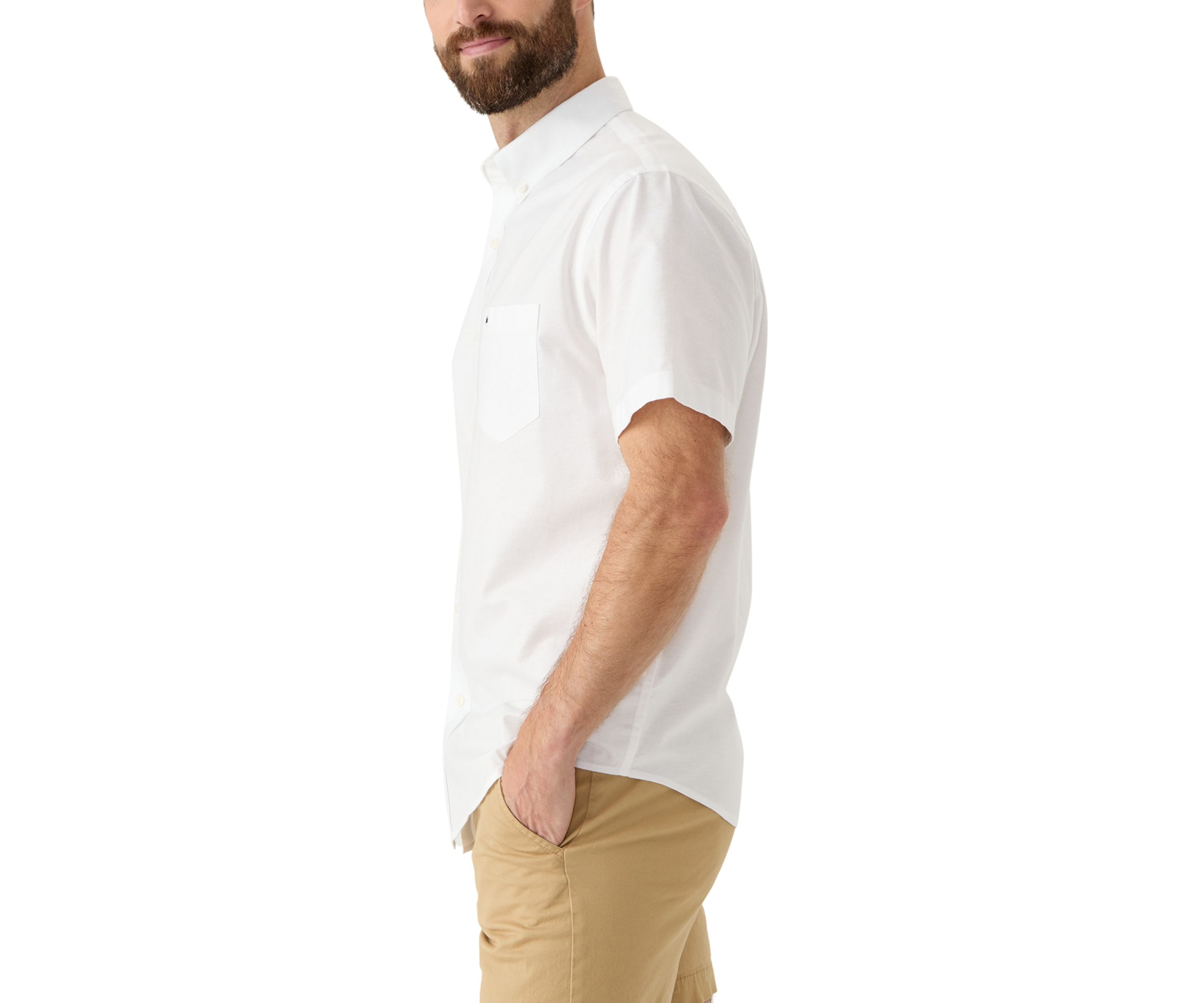 Short Sleeve Washed Oxford Shirt